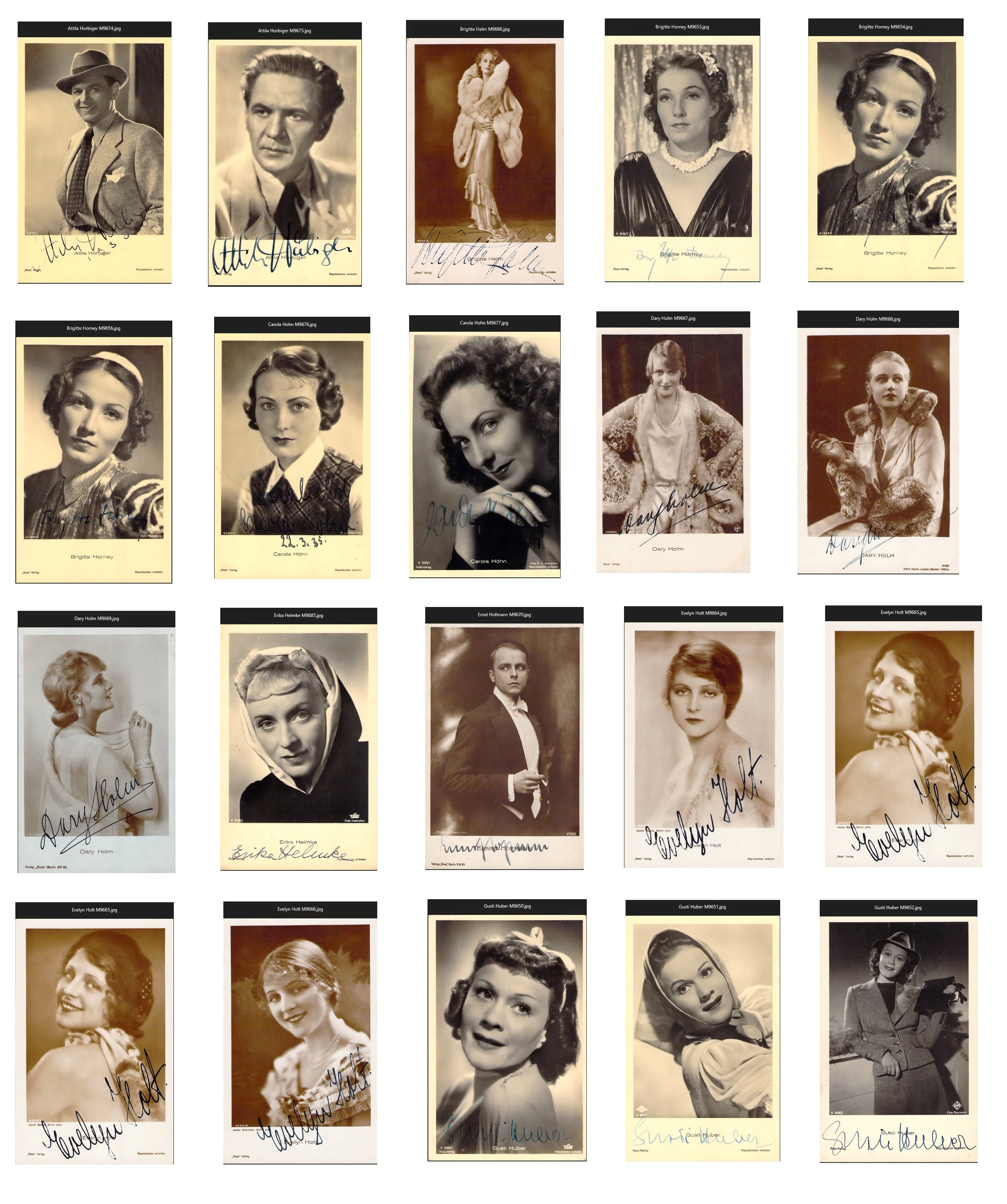 German Actors & Actresses - Various Autographs Lots (Part II) - Image 27