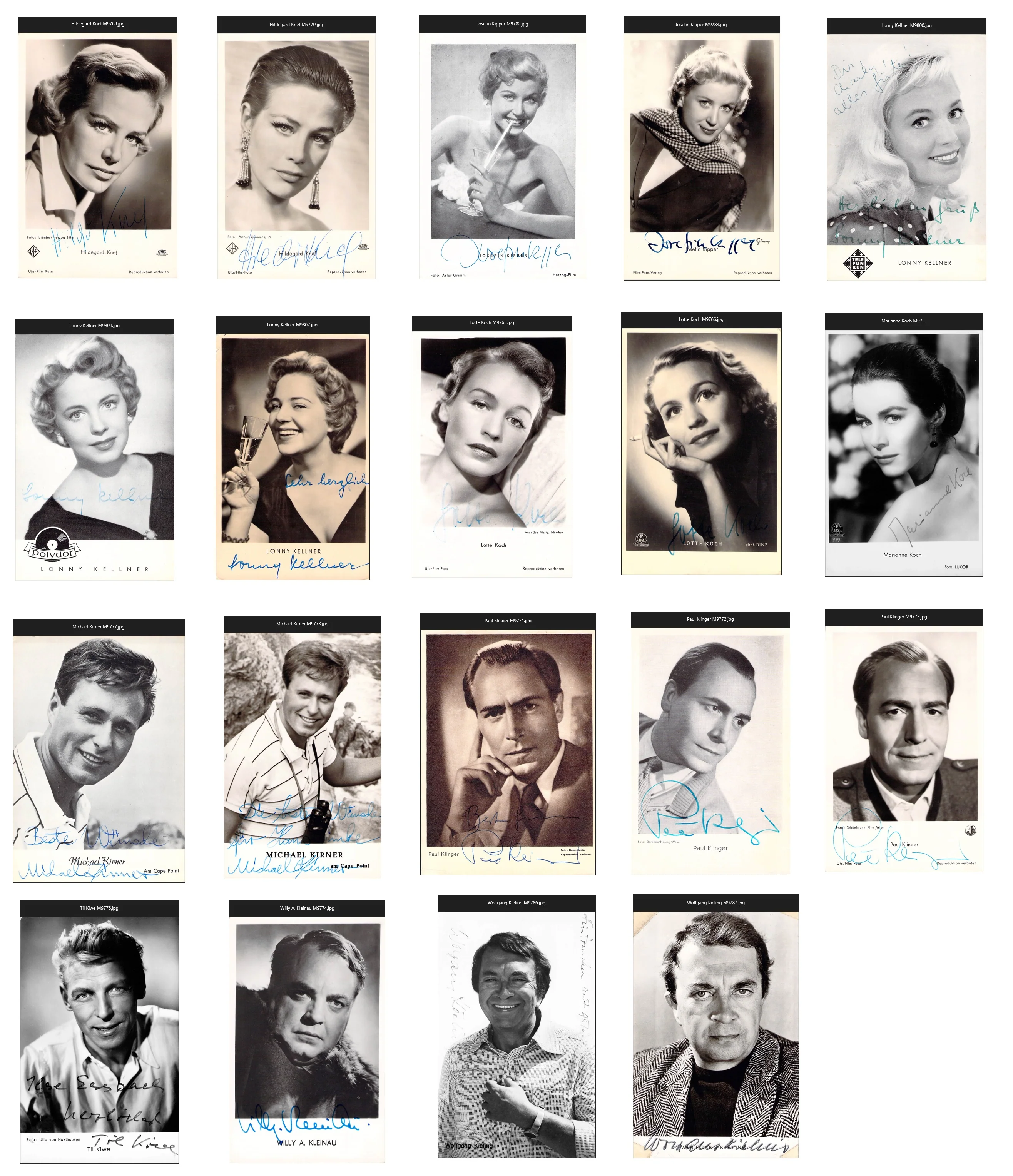 German Actors & Actresses - Various Autographs Lots (Part II) - Image 34