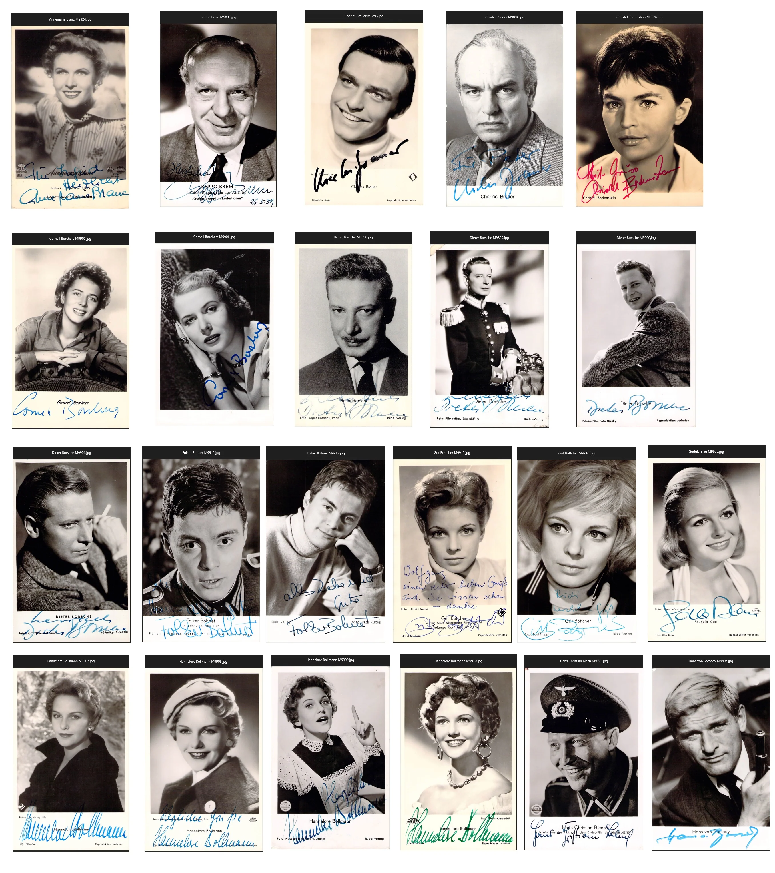 German Actors & Actresses - Various Autographs Lots (Part II) - Image 39