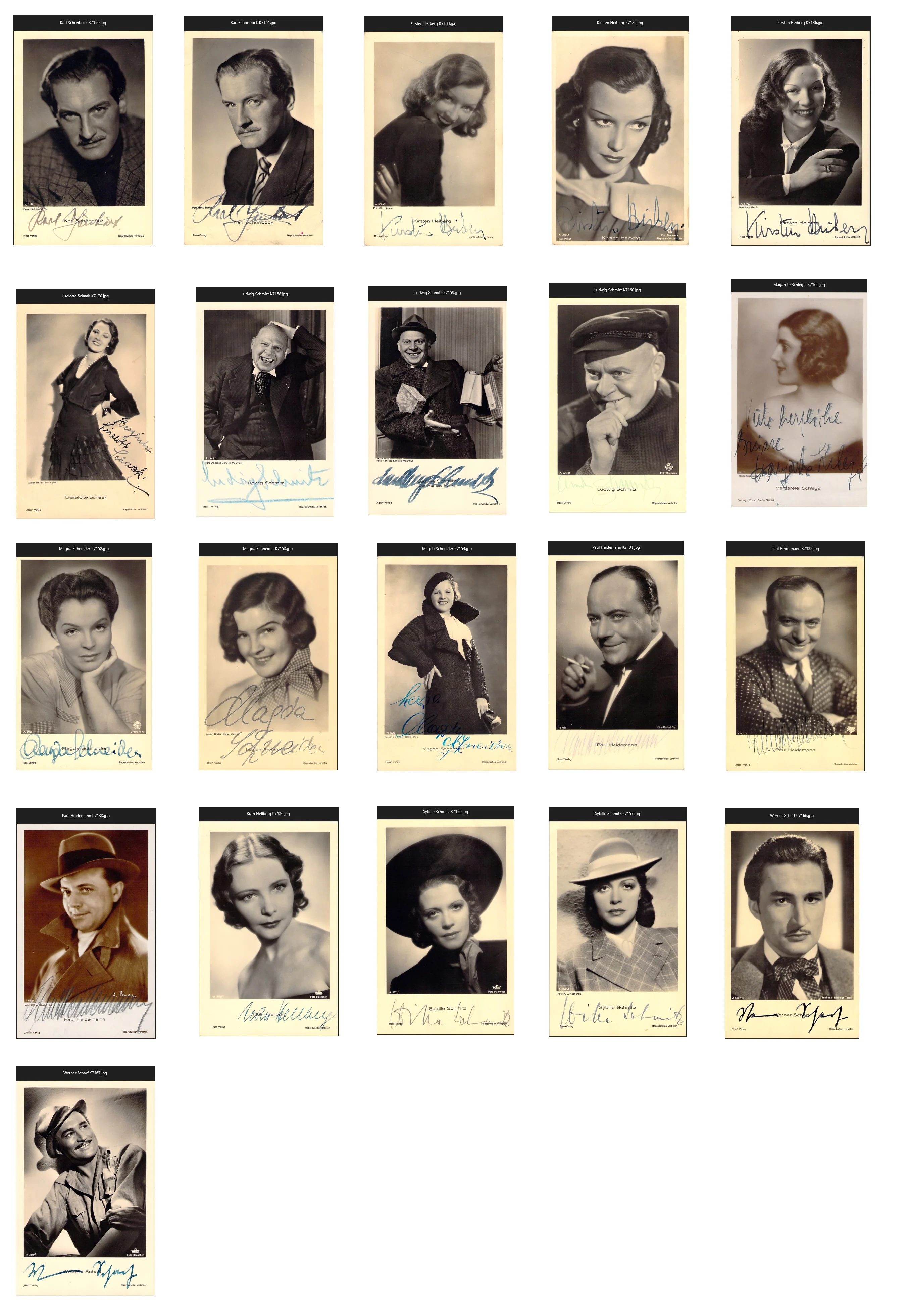 German Actors & Actresses - Various Autographs Lots (Part II) - Image 4