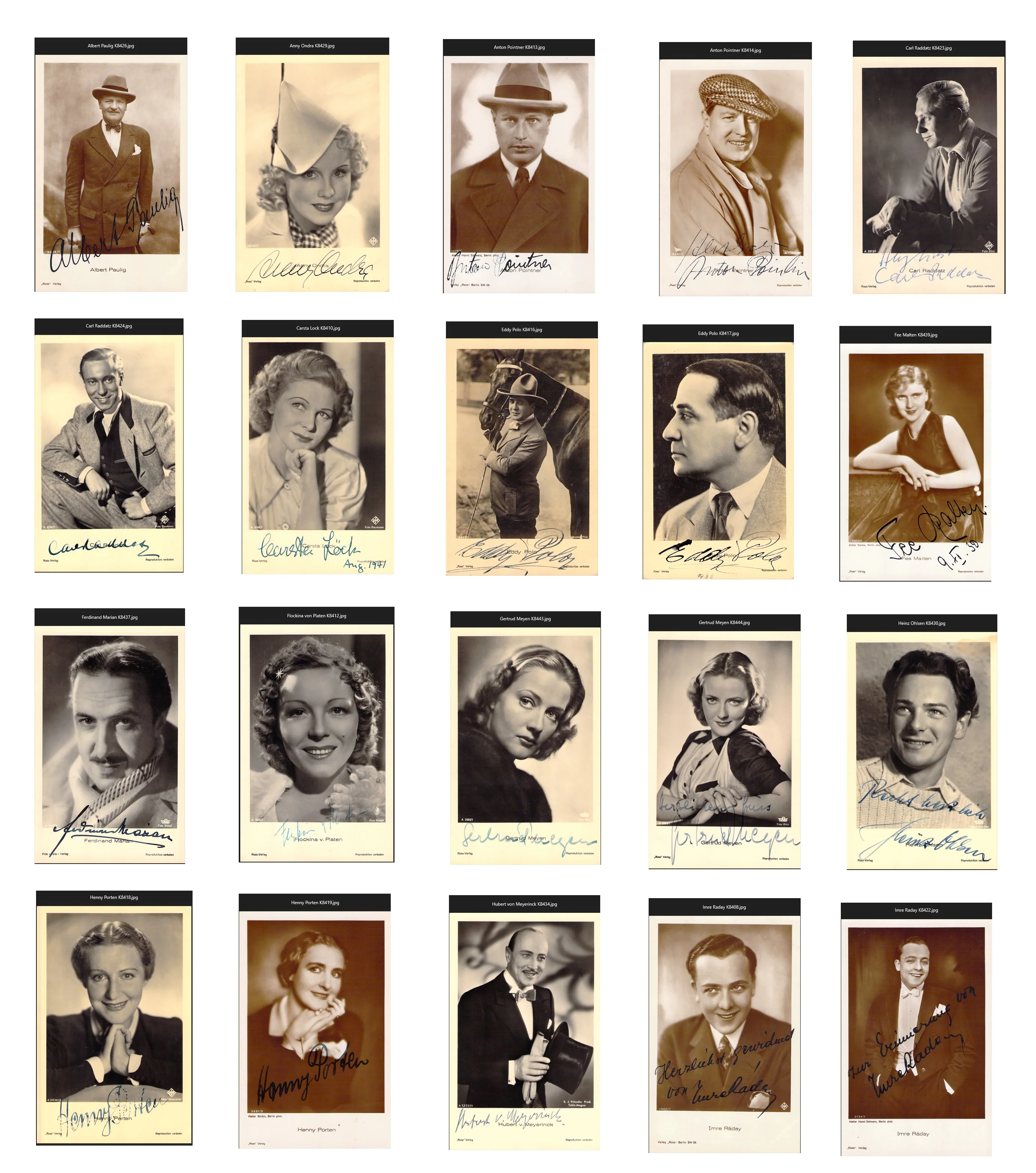 German Actors & Actresses - Various Autographs Lots (Part II) - Image 53