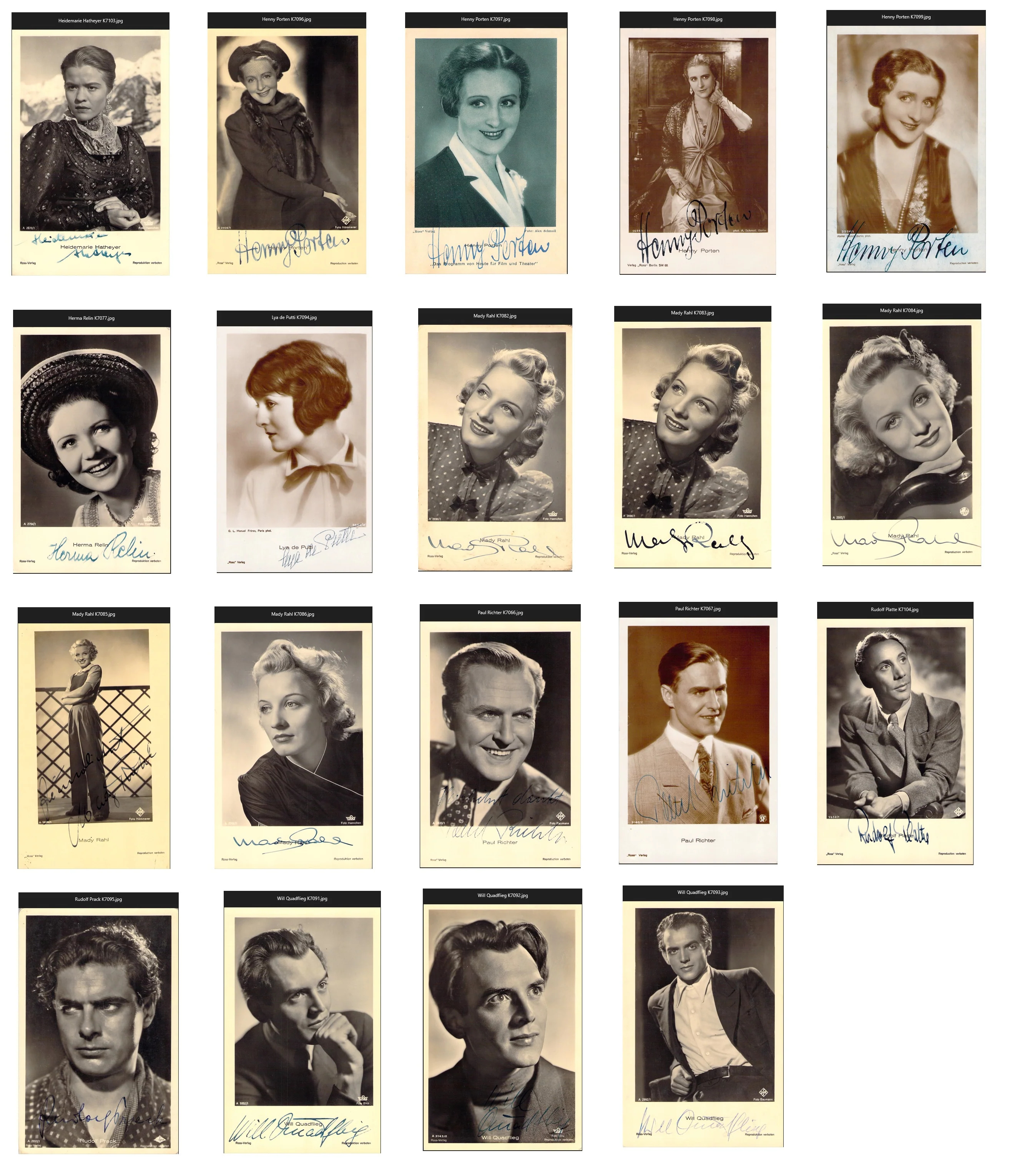 German Actors & Actresses - Various Autographs Lots (Part II) - Image 8