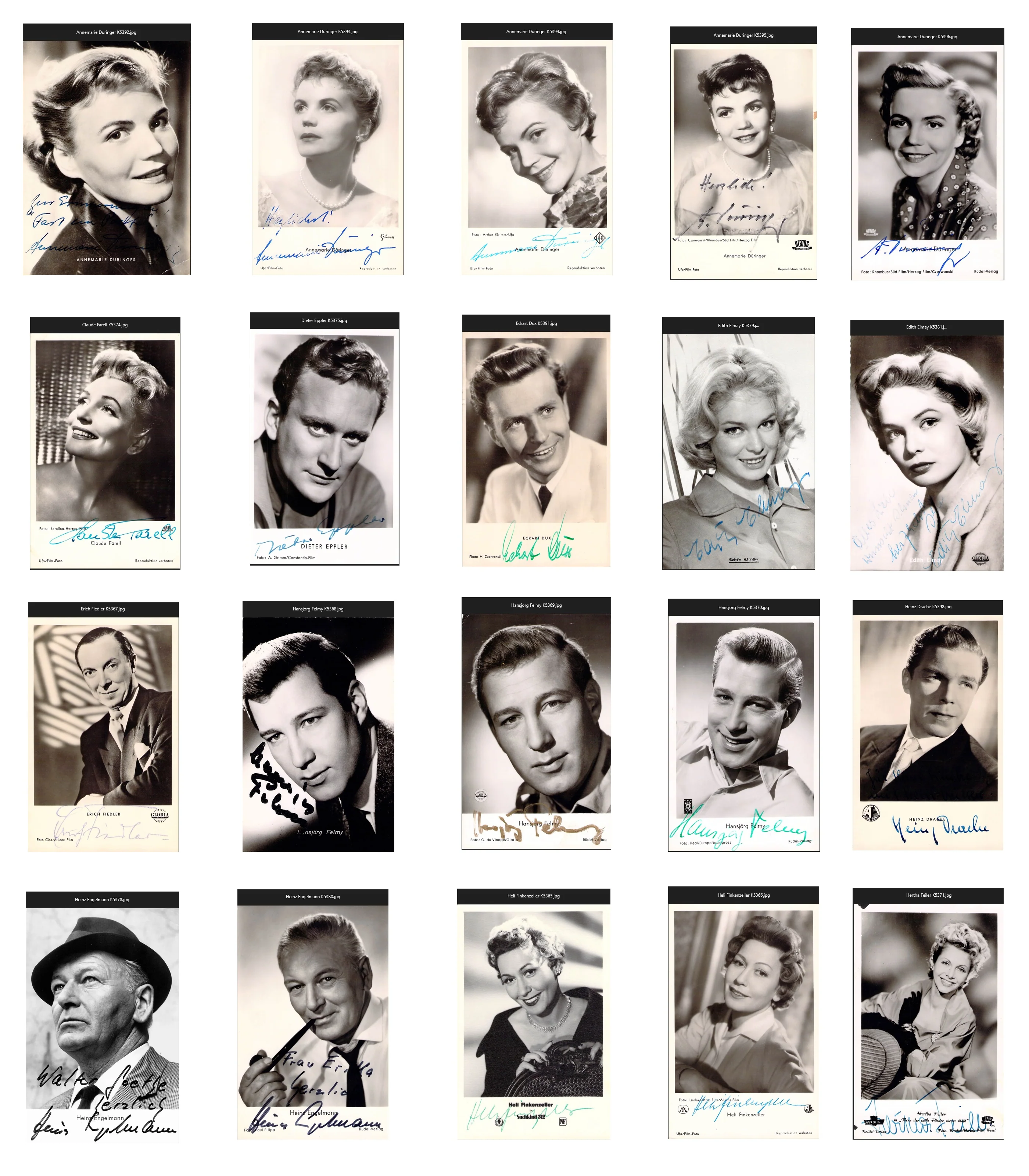 German Actors & Actresses - Various Autographs Lot (Part III) - Image 33