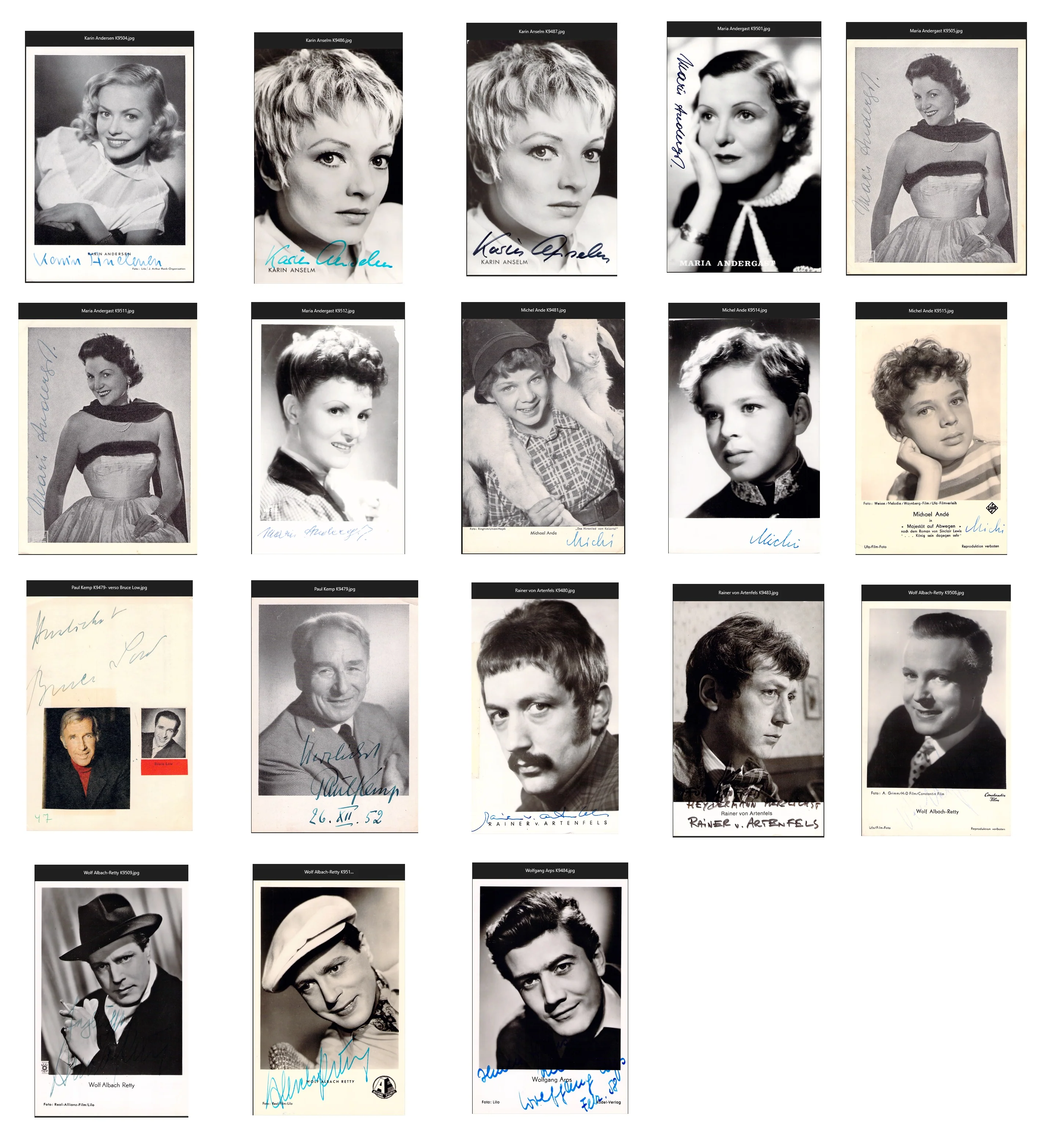 German Actors & Actresses - Various Autographs Lot (Part IV) - Image 24
