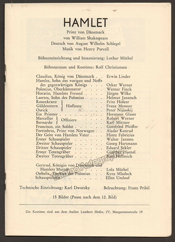 German Actors and Actresses - Signed Programs Lot - Image 9