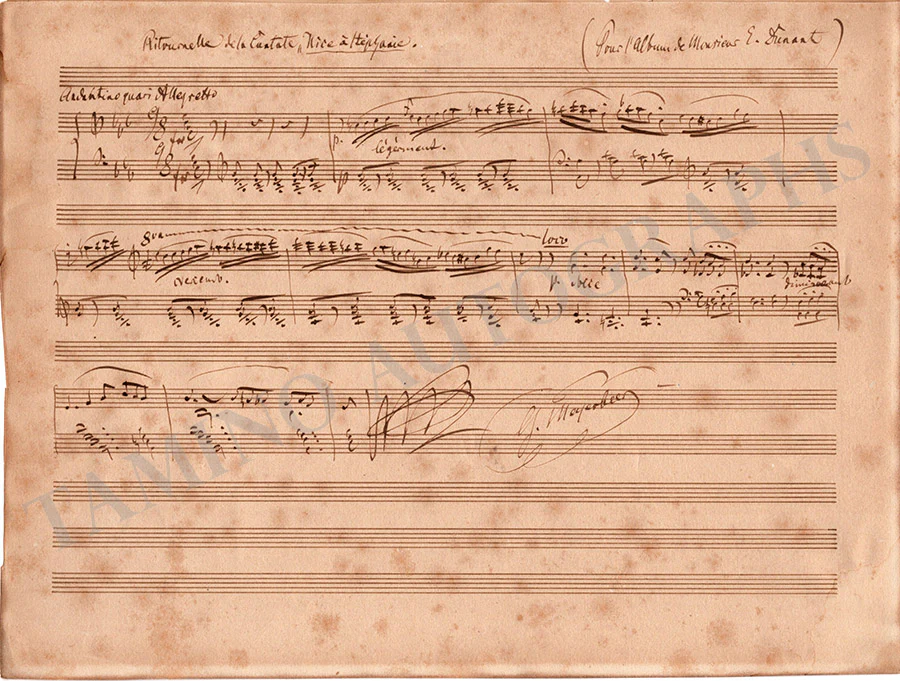 Meyerbeer, Giacomo - Autograph Manuscripts (Various Options) - Image 11