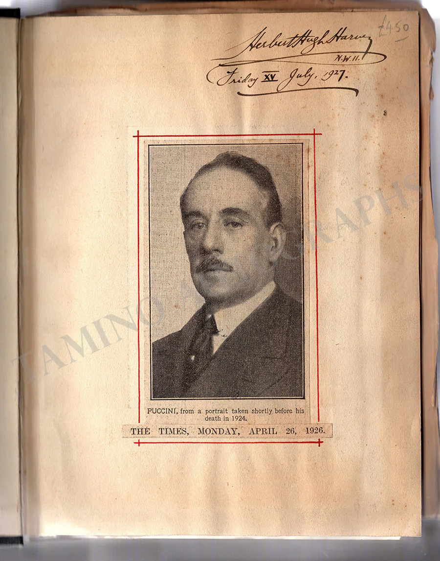 Puccini, Giacomo - Autograph and Clips Album - Image 7