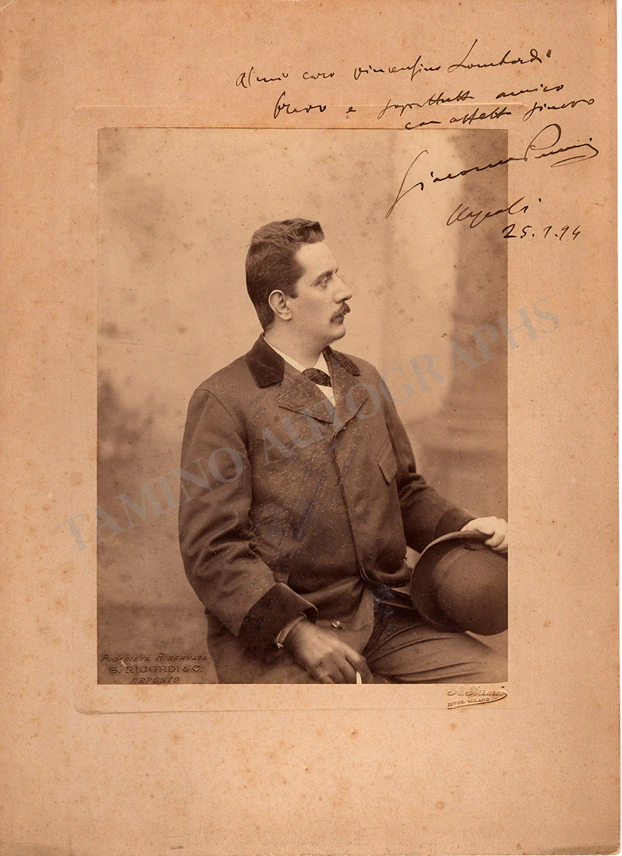 Puccini, Giacomo - Large Signed Photograph 1894