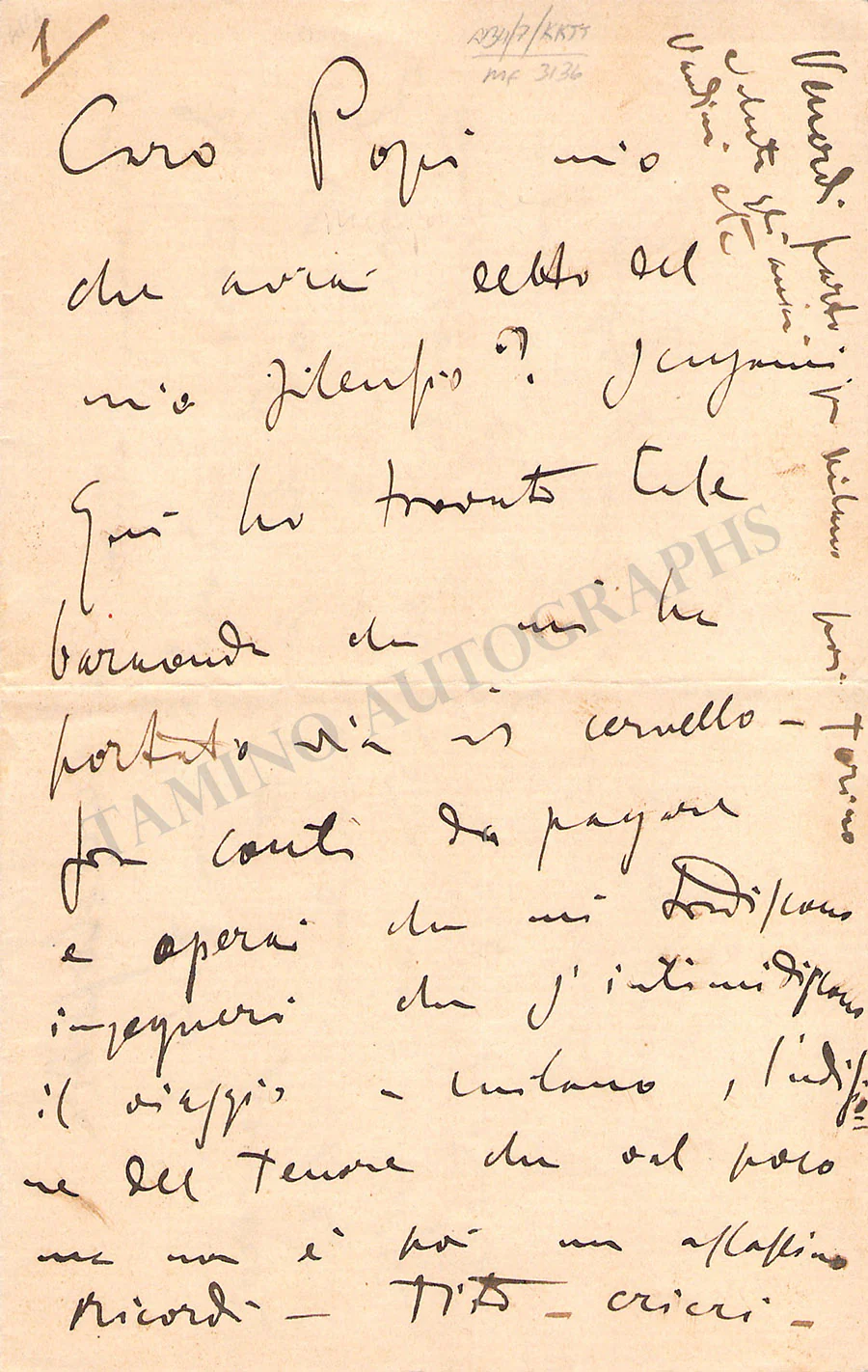 Puccini, Giacomo - Autographs Manuscripts (Various Options) - Image 30