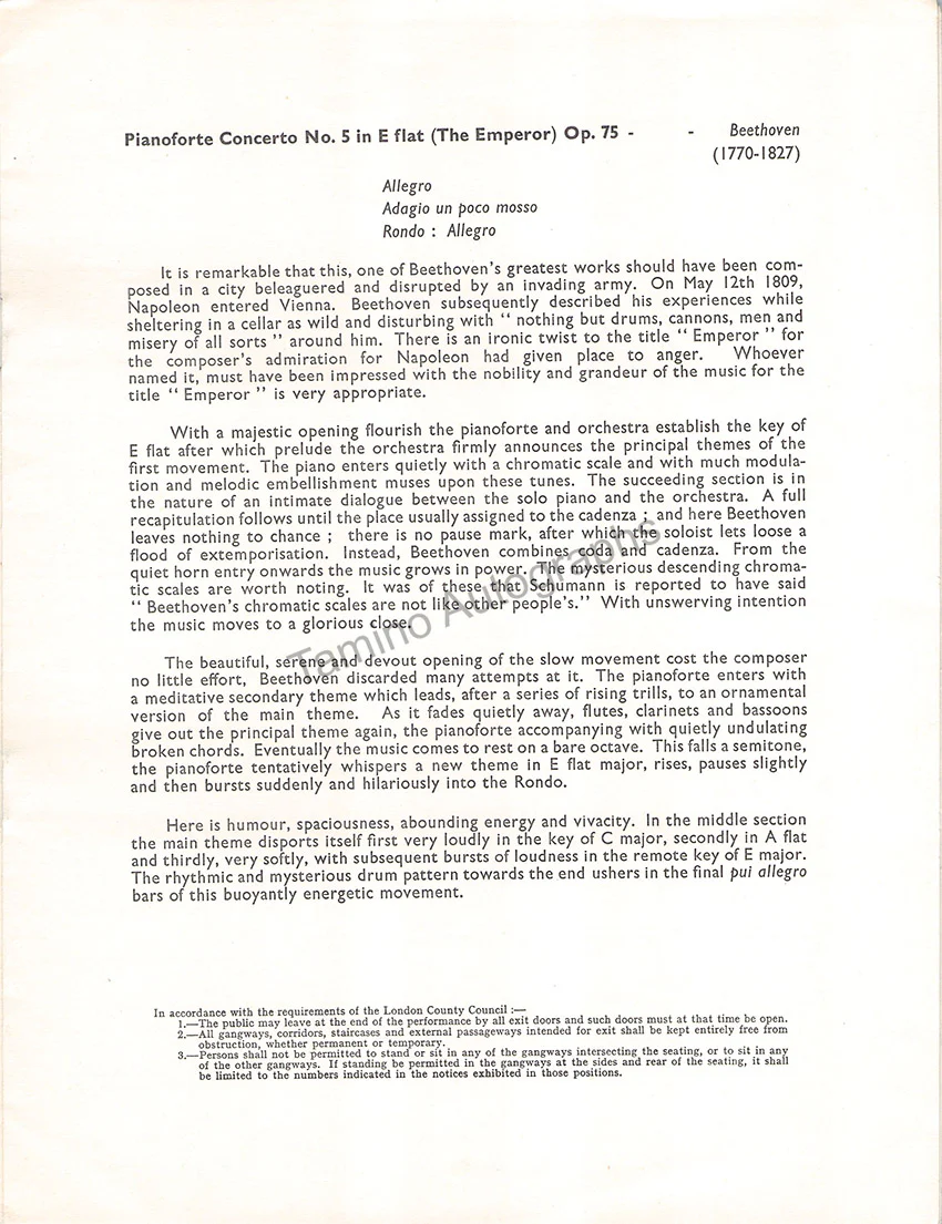 Gieseking, Walter - Galliera, Alceo - Signed Program London 1954 - Image 5