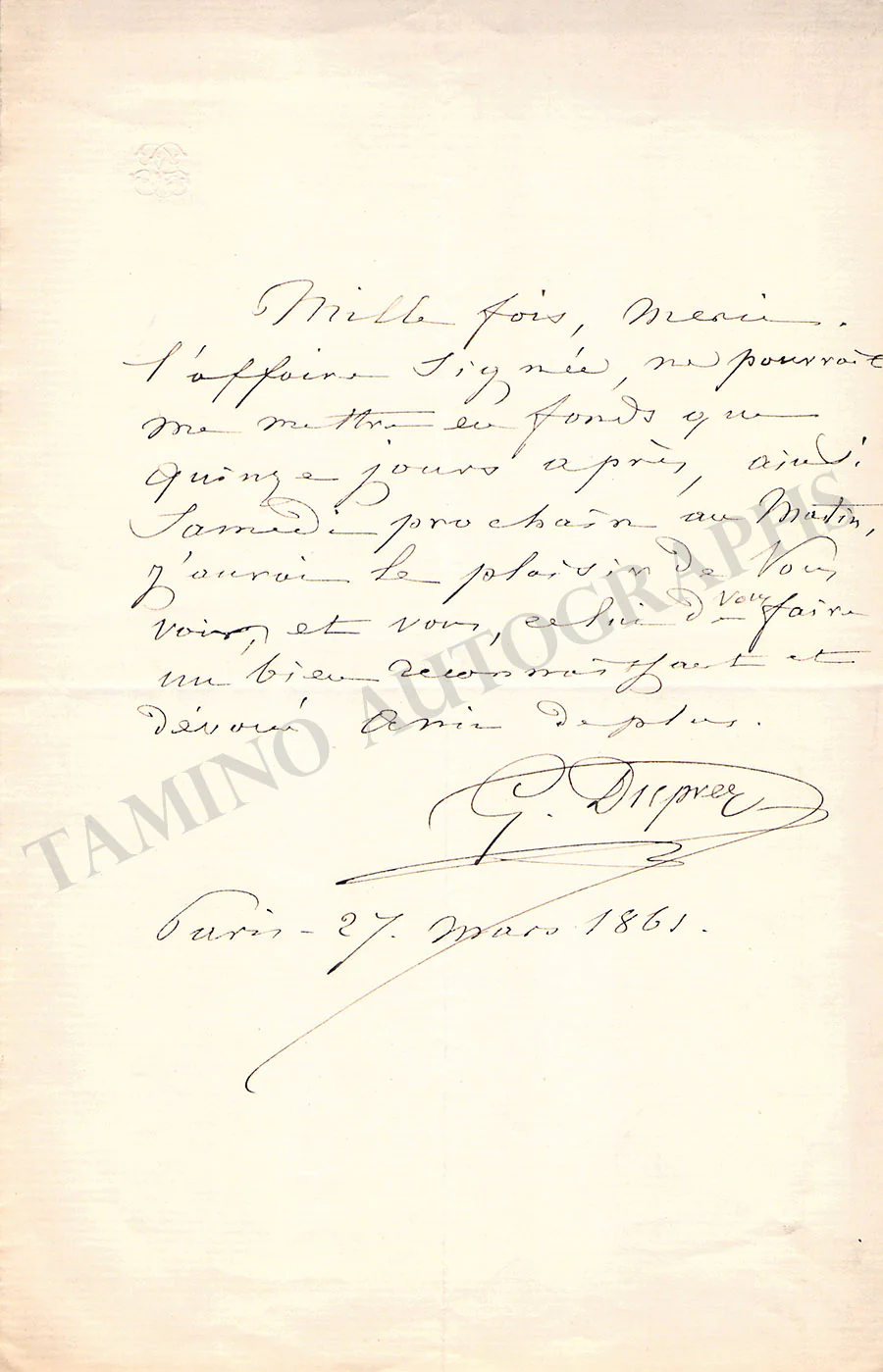 Delibes, Leo (Various Autographs) - Image 2