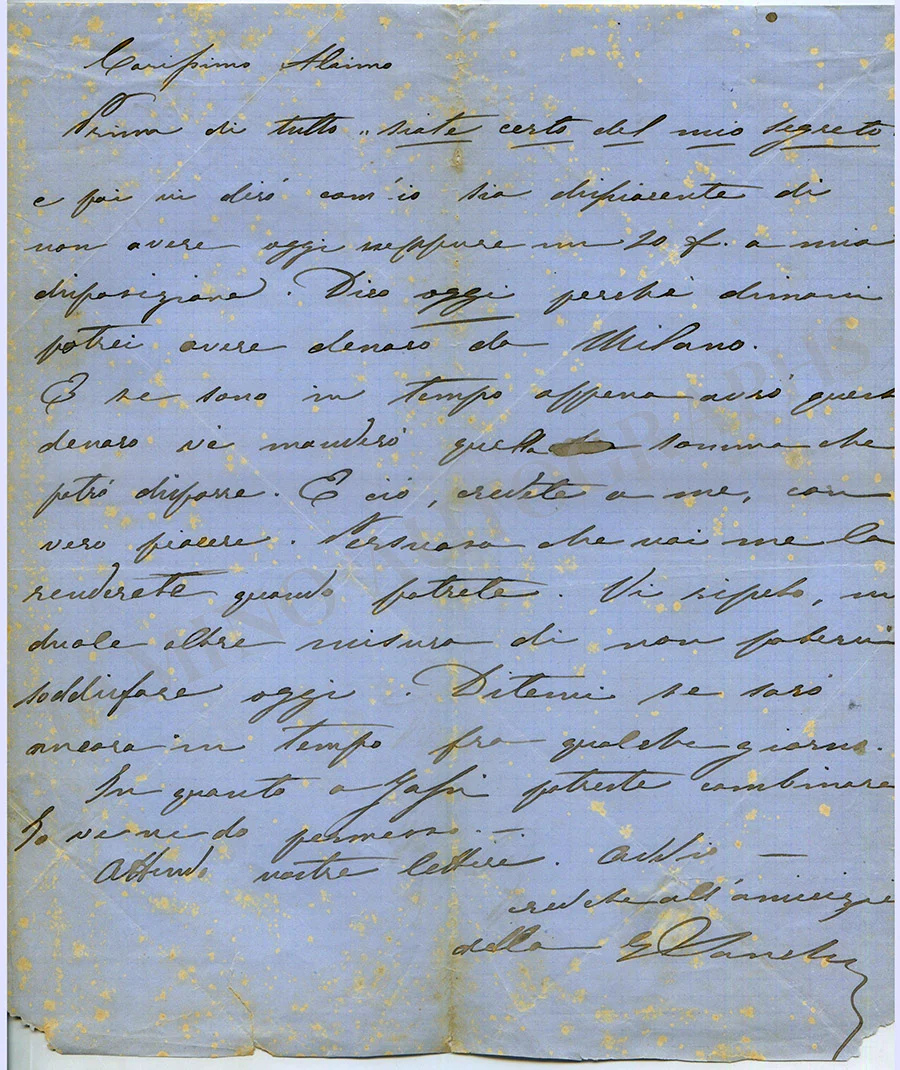 Sanchioli, Giulia - Set of 3 Autograph Letters Signed