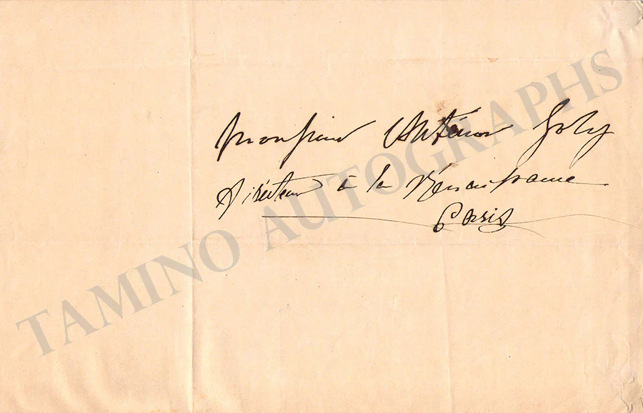 Bordogni, Giulio Marco - Autograph Letter Signed - Image 2