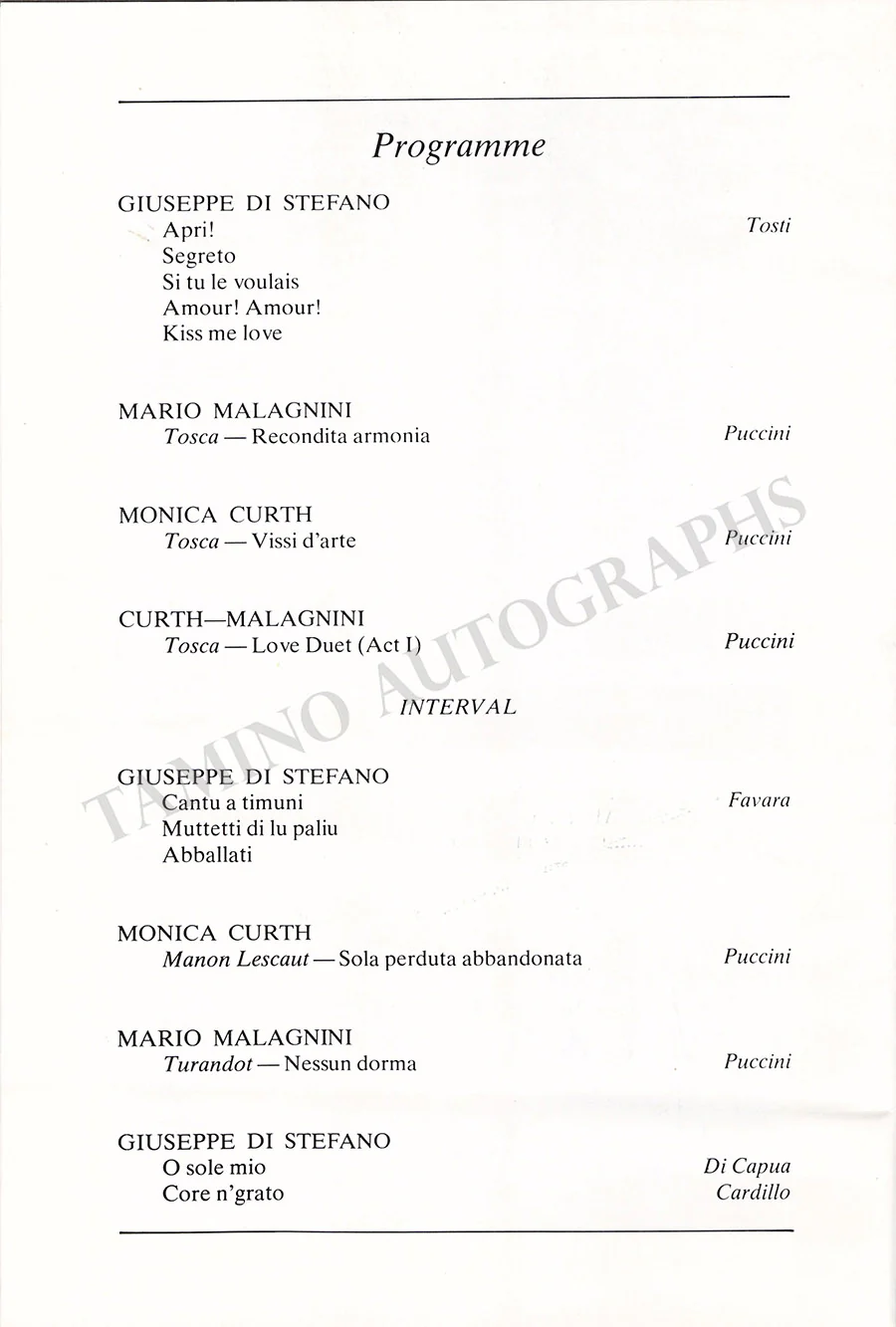 Di Stefano, Giuseppe - Curth, Monica & Others - Signed Program Naples 1985 - Image 4