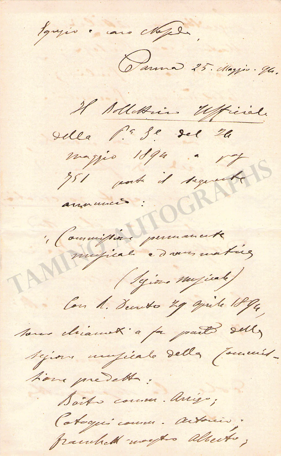 Gallignani, Giuseppe - Set of 5 Autograph Letters Signed - Image 5