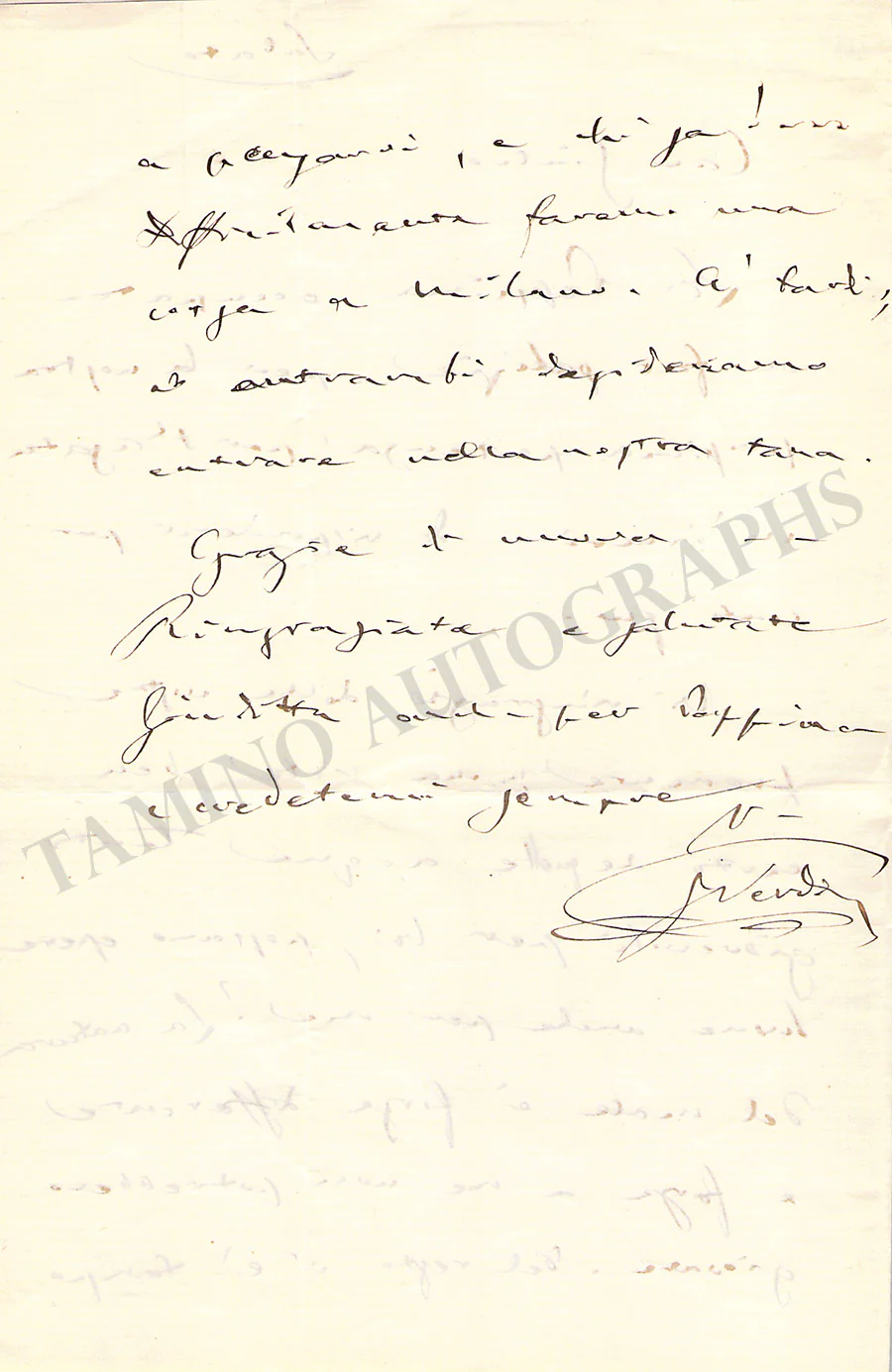 Verdi, Giuseppe - Autograph Manuscripts (Various Options) - Image 14