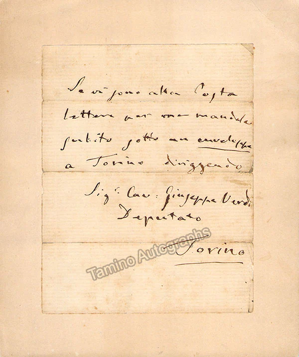 Verdi, Giuseppe - Autograph Manuscripts (Various Options) - Image 27