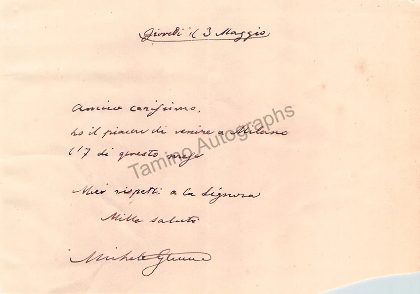Glinka, Mikhail - Autograph Note Signed