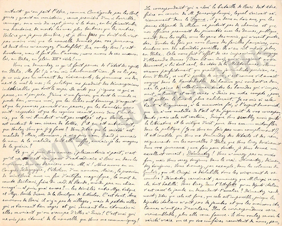 Di Crollalanza, Goffredo - Lot of 7 Autograph Letters 1886-1890 - Image 12