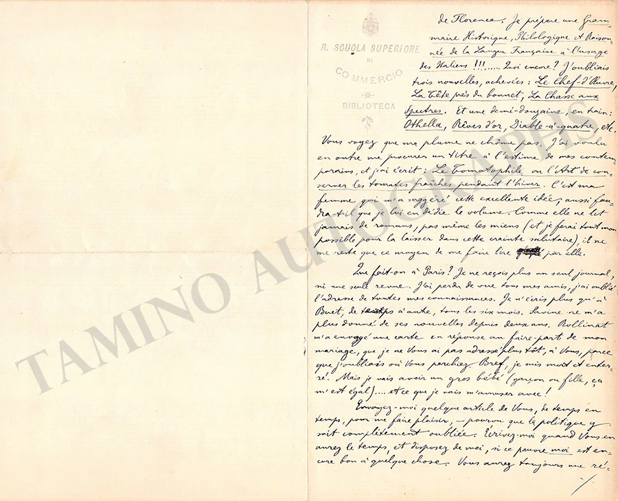 Di Crollalanza, Goffredo - Lot of 7 Autograph Letters 1886-1890 - Image 13