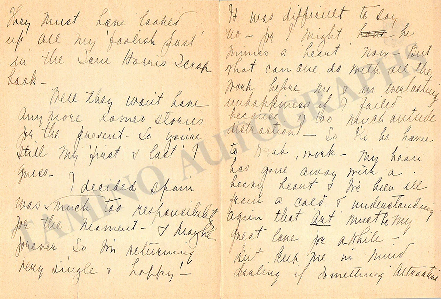 Moore, Grace - Autograph Letter Signed 1927 - Image 2