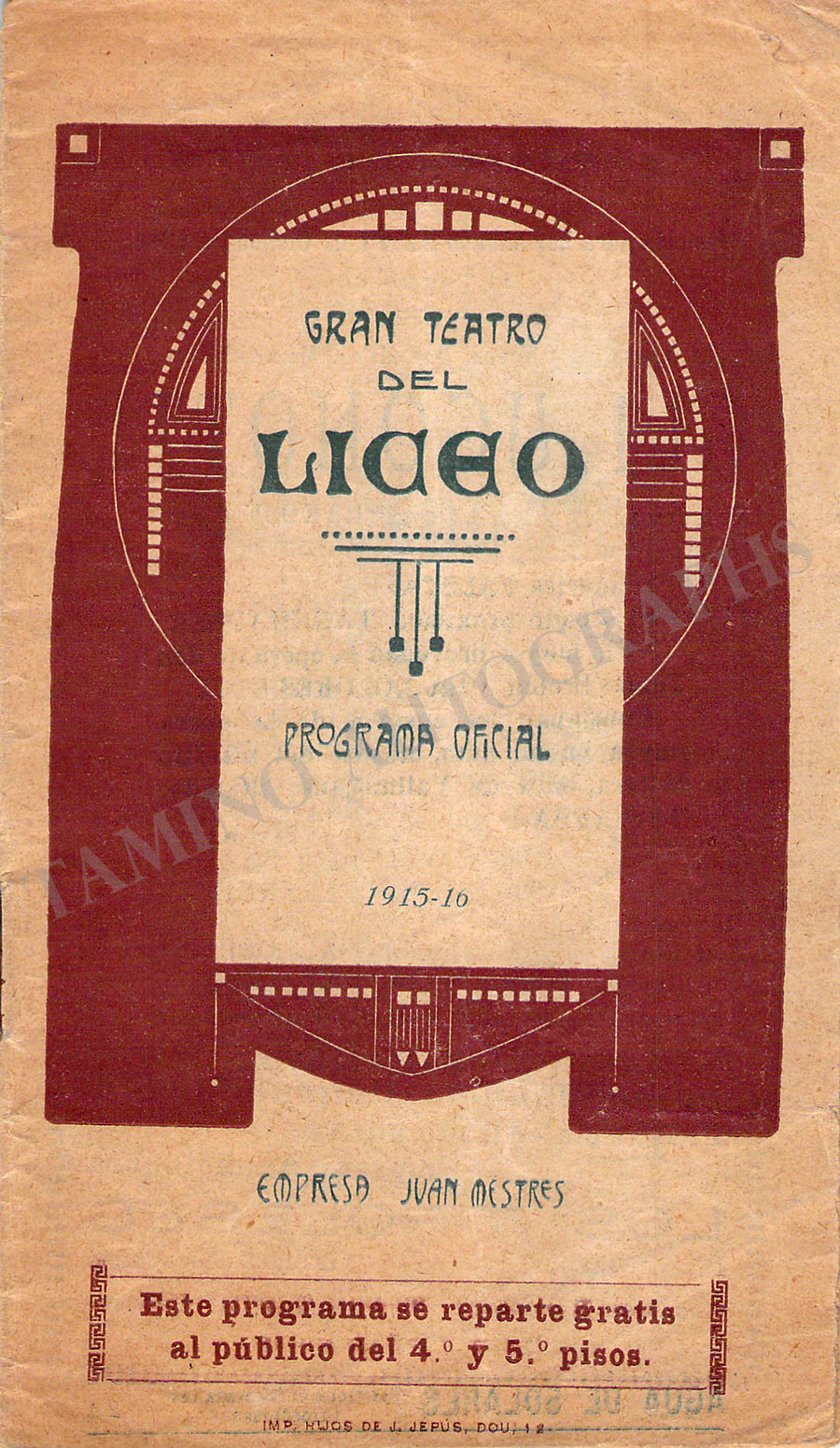 Gran Teatro del Liceu - Collection of 36 Vintage Unsigned Programs - Image 19