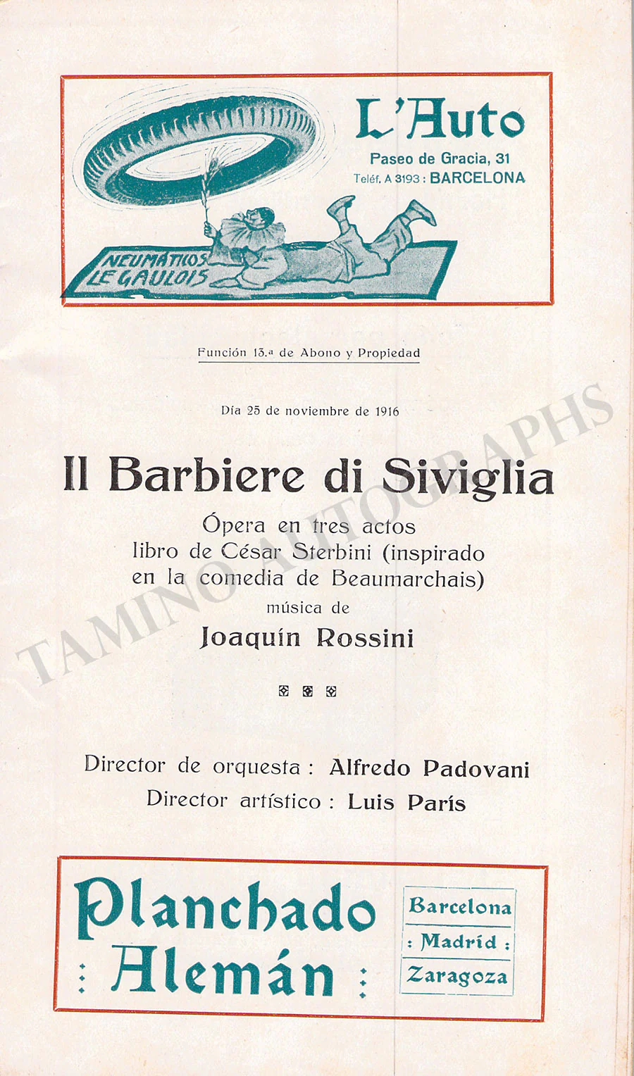 Gran Teatro del Liceu - Collection of 36 Vintage Unsigned Programs - Image 31
