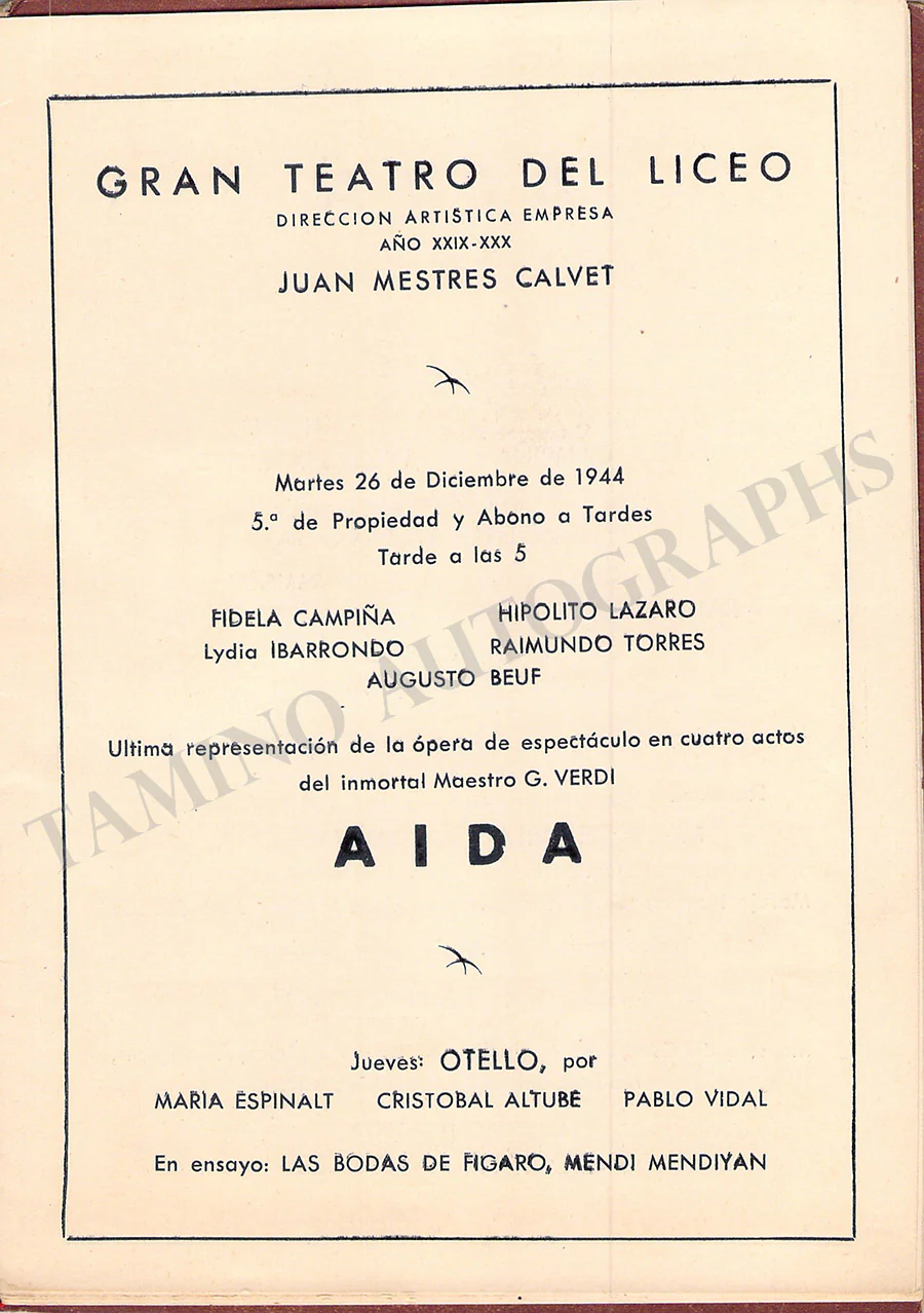 Gran Teatro del Liceu - Collection of 36 Vintage Unsigned Programs - Image 34
