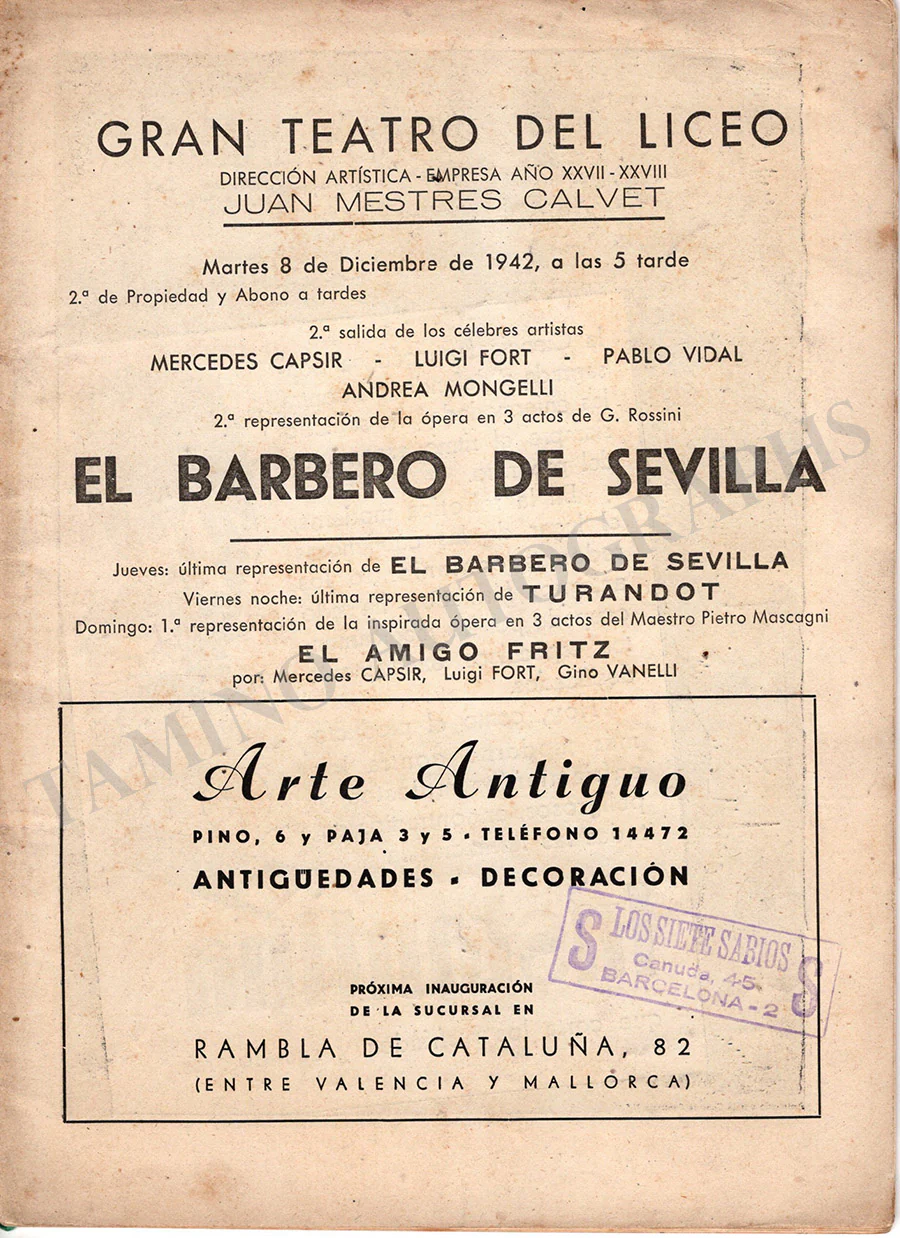 Gran Teatro del Liceu - Collection of 36 Vintage Unsigned Programs - Image 63
