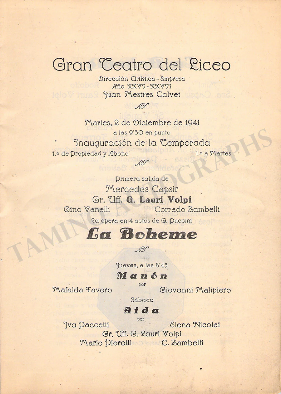 Gran Teatro del Liceu - Collection of 36 Vintage Unsigned Programs - Image 70