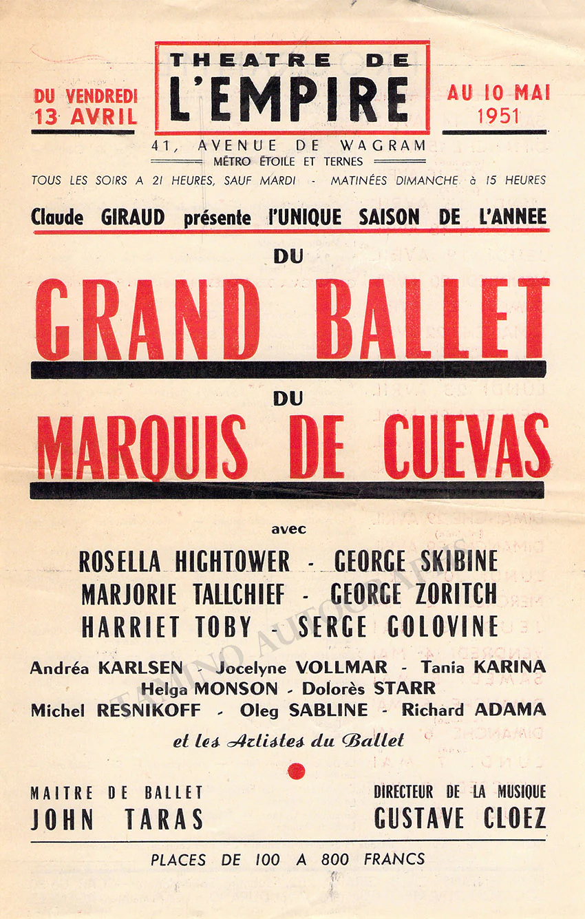 Grand Ballet du Marquis de Cuevas - Season Program 1951 - Image 7