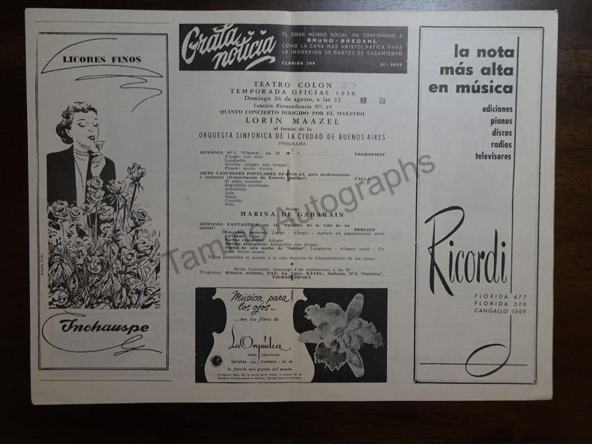 Great Conductors at Teatro Colon - Large Lot of 43 Programs 1948-1988! - Image 32