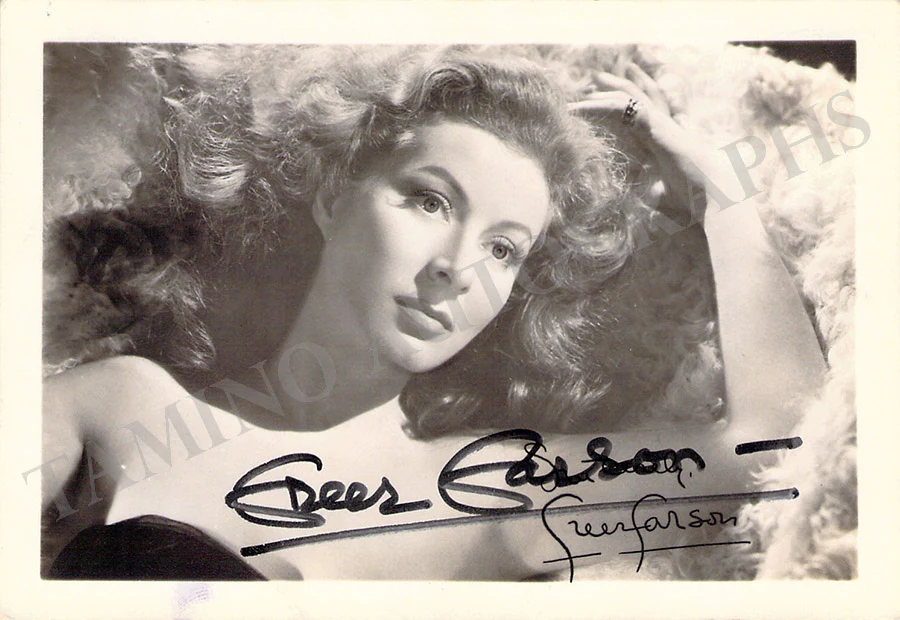 Garson, Greer - Various Autographs