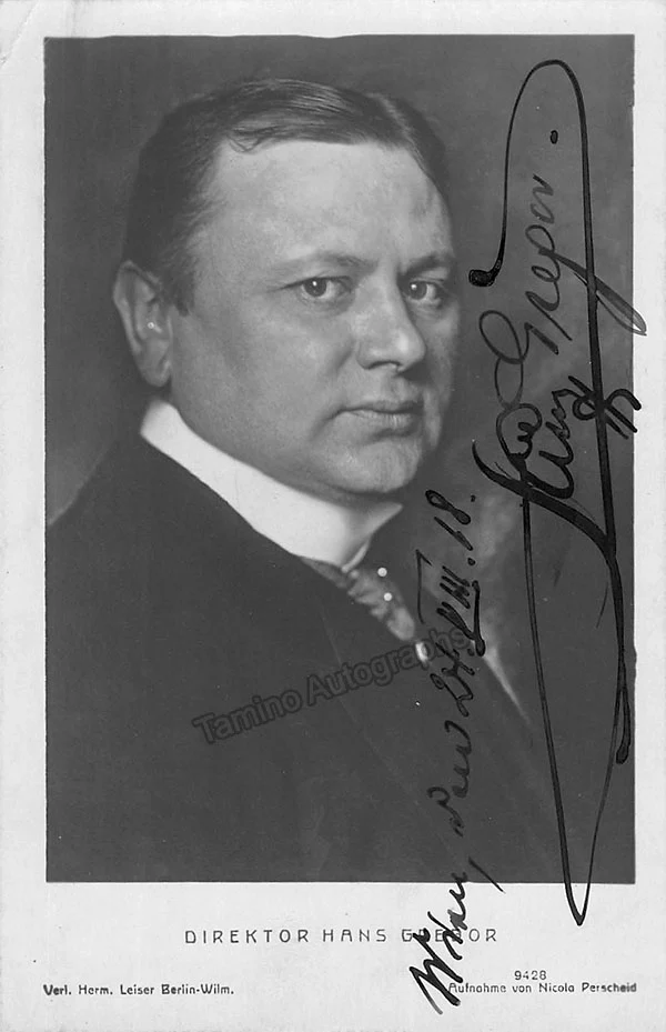 Gregor, Hans - Signed Photograph