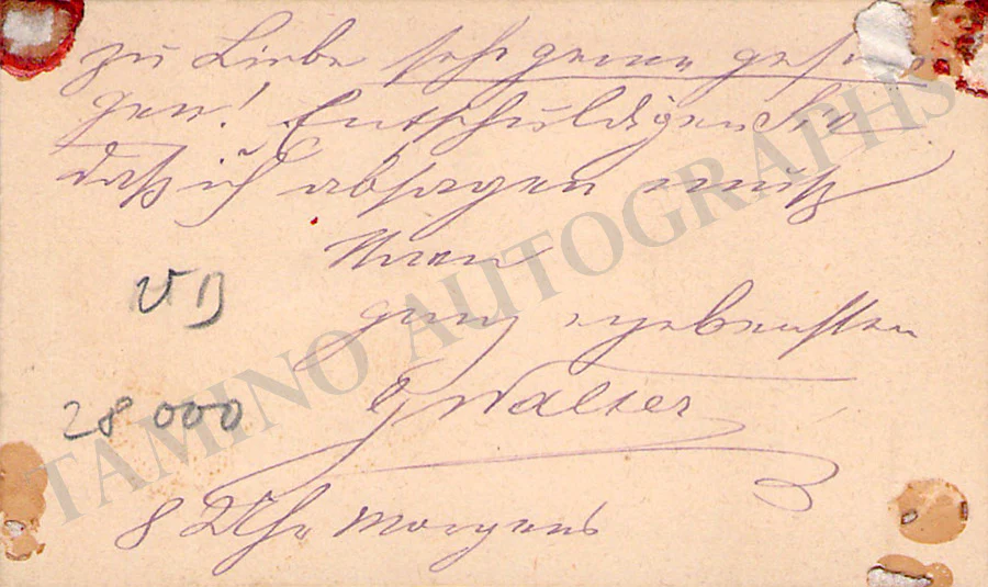 Walter, Gustav - Signed Card - Image 3