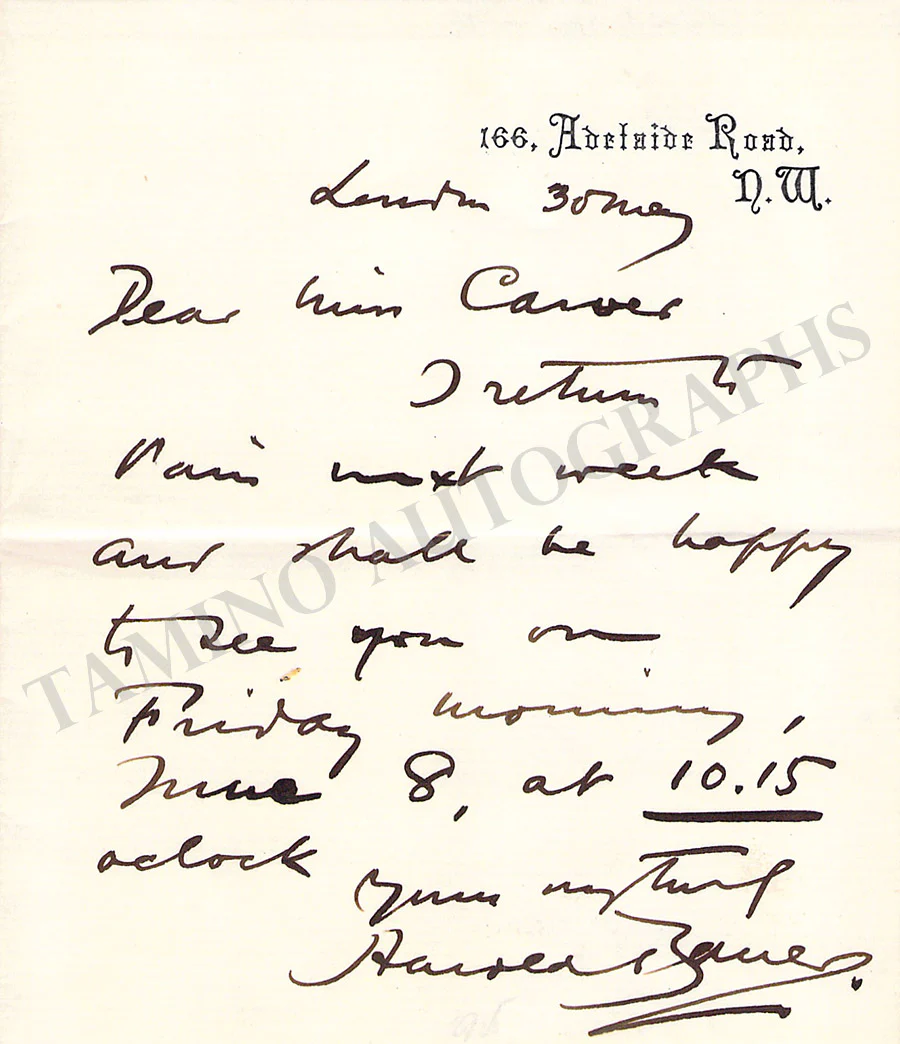 Bauer, Harold - Autograph Note Signed