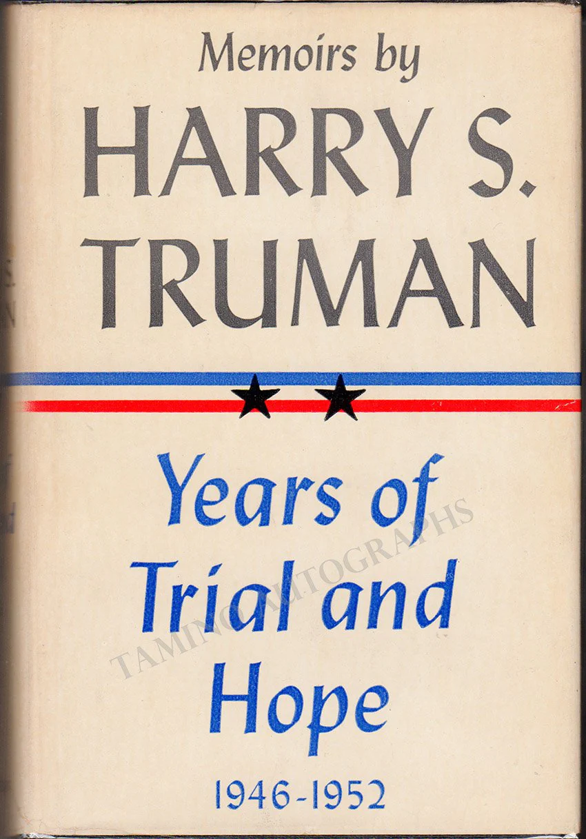 Truman, Harry S. - Signed Book "Memoirs by Harry S. Truman" 2 Volumes - Image 3