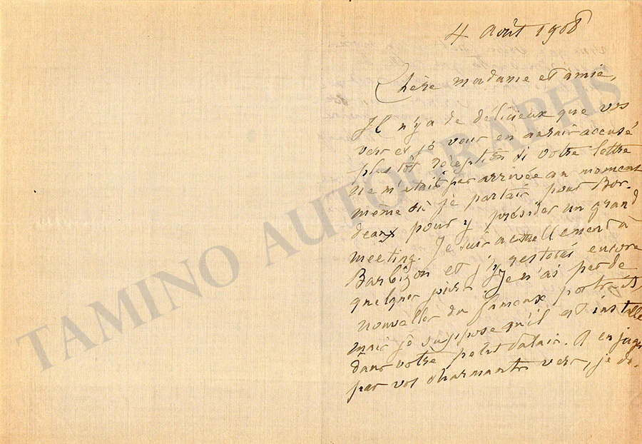 Rochefort, Henri - Autograph Letter Signed 1908