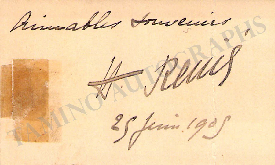 Renie, Henrietter - Achard, Marguerite - Set of 2 Signed Visiting Cards - Image 2