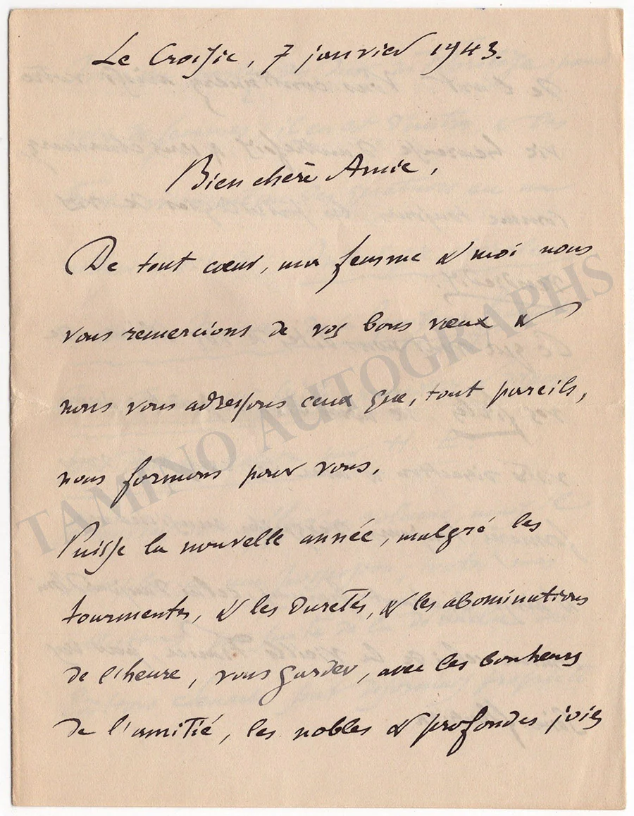 Expert, Henry - Set of 8 Autograph Letters Signed 1941-1948 - Image 4