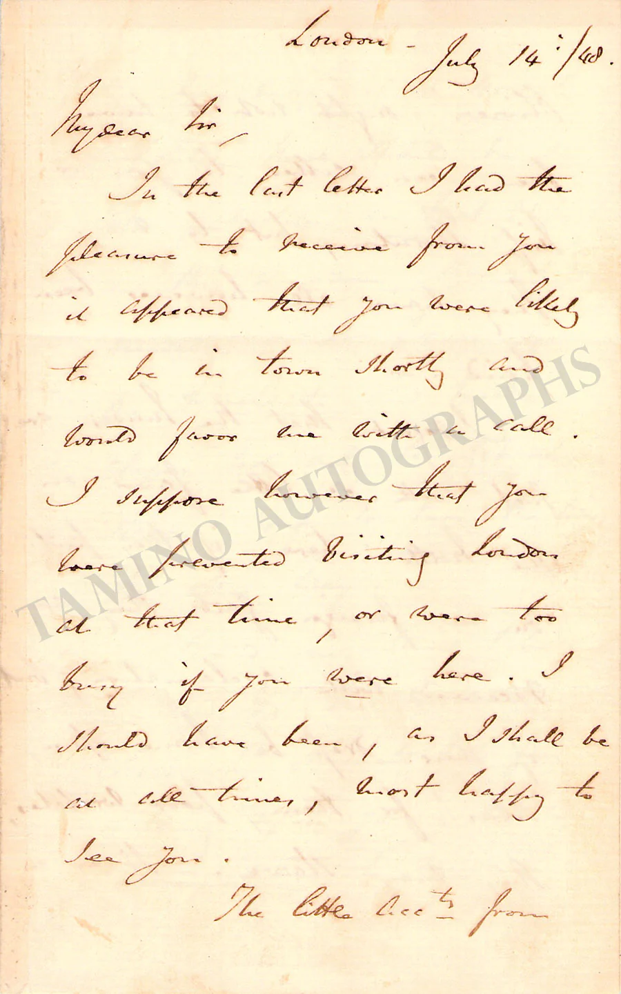 Bishop, Henry Rowley - Set of 2 Autograph Letters Signed