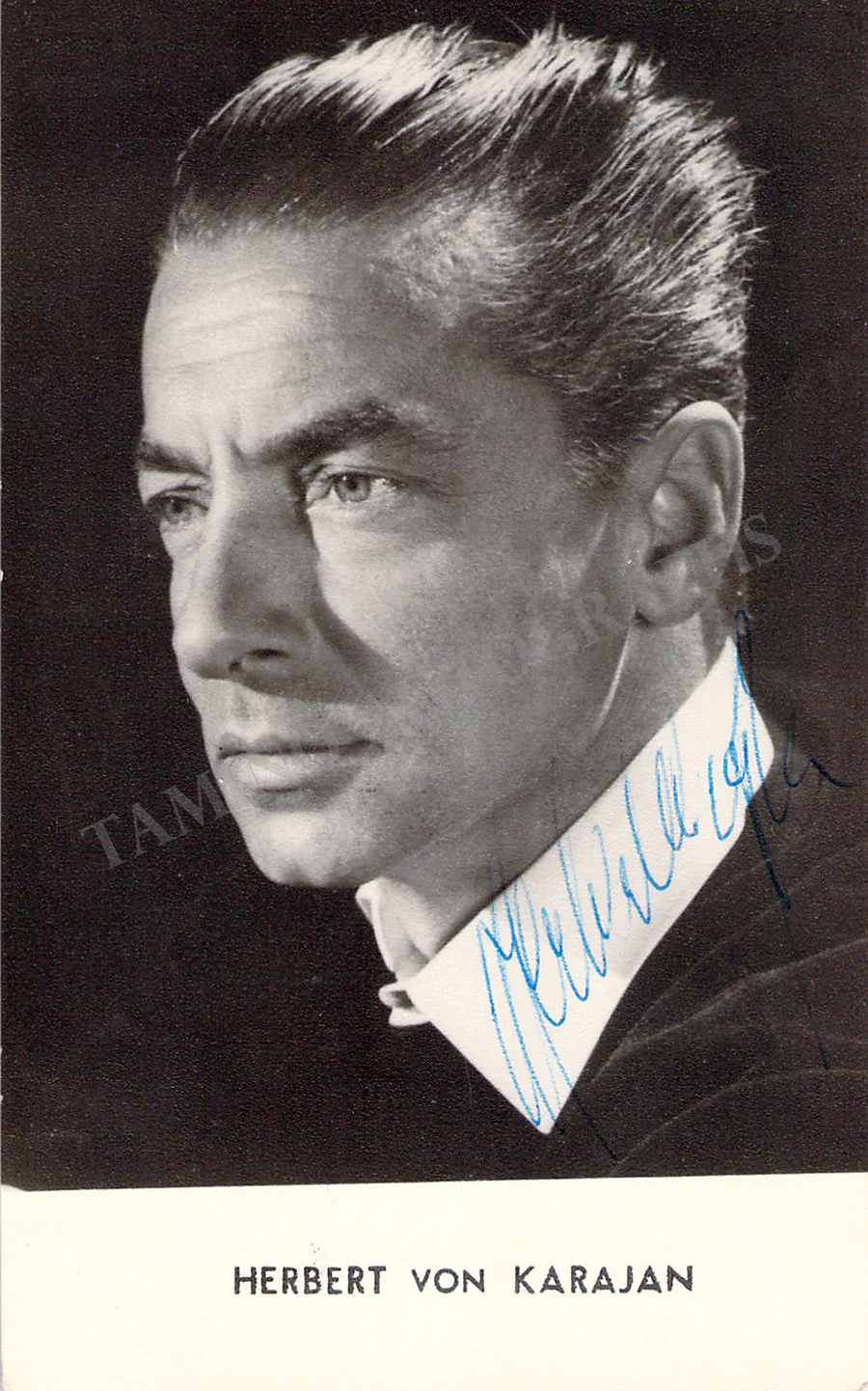 Karajan, Herbert von - Signed Photo Postcard
