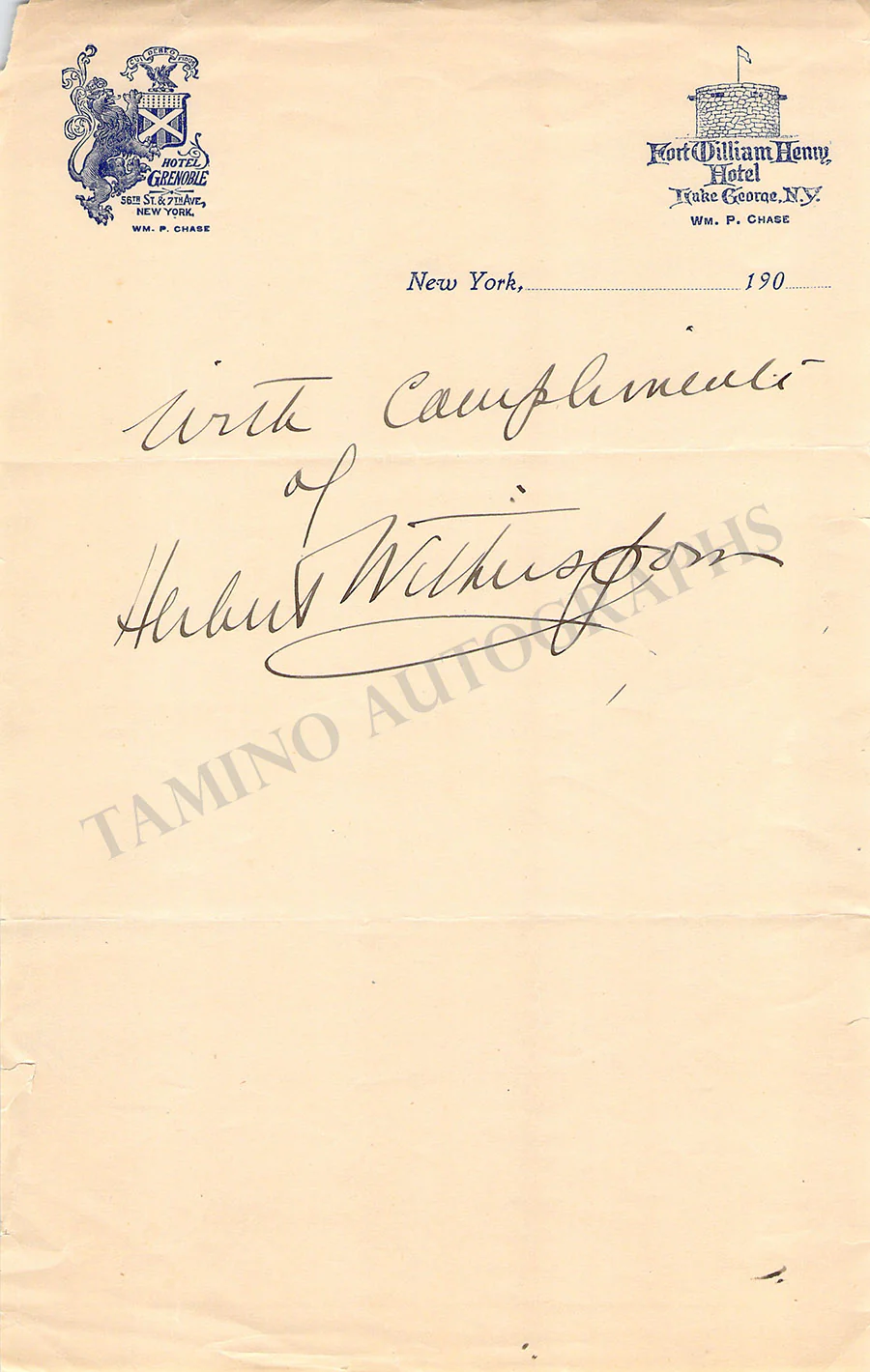 Witherspoon, Herbert - Signed Album Page