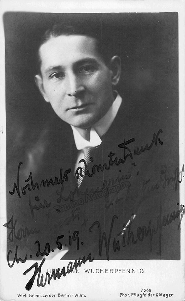 WUCHERPFENNING, Hermann (Various Autographs) - Image 2