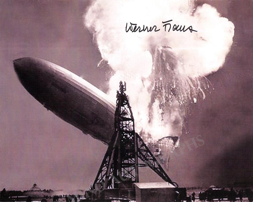 Hindenburg Zeppelin - Photo Signed by Warner Franz