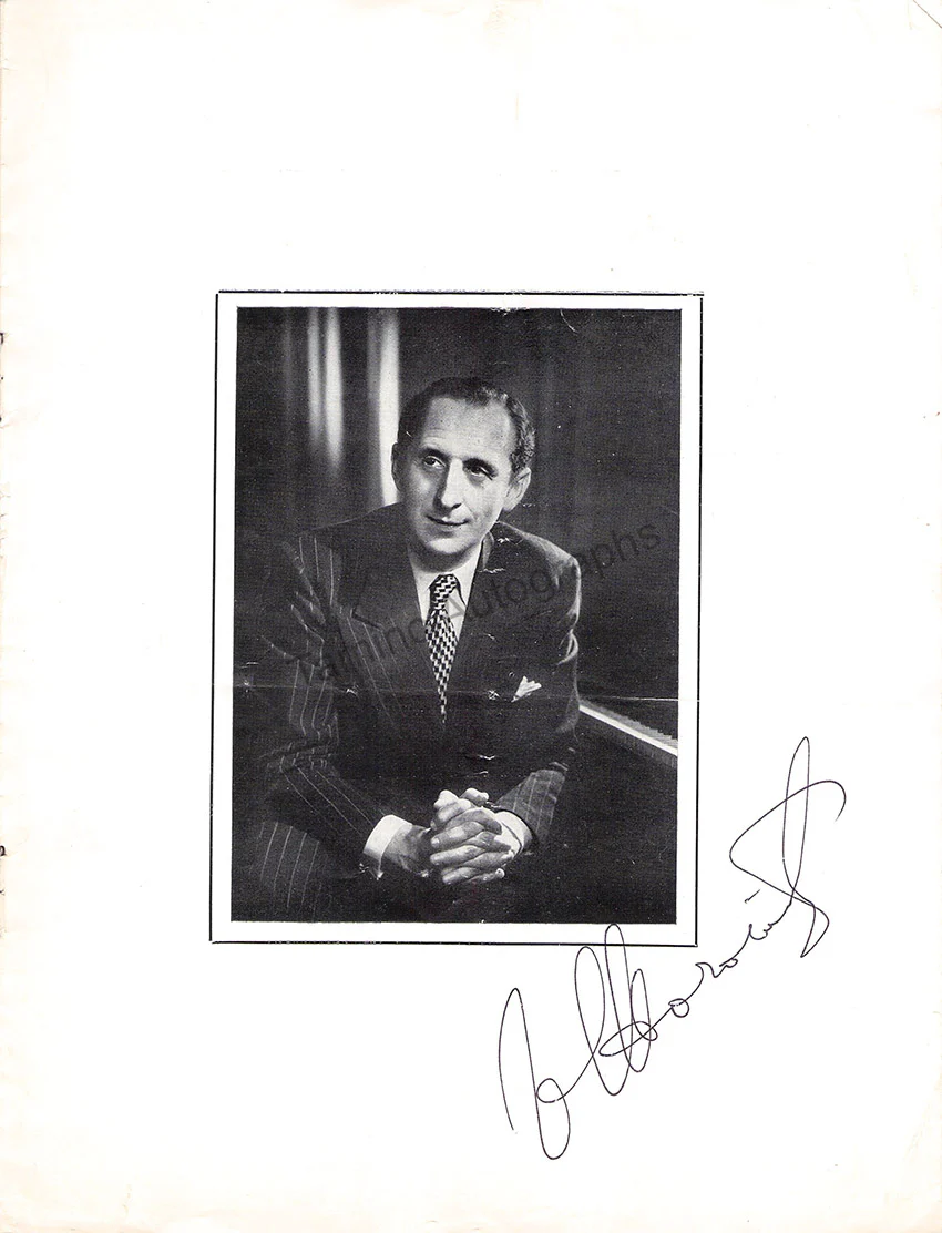 Horowitz, Vladimir - Signed Program London 1951