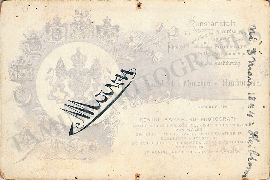 Heermann, Hugo - Signed Cabinet Photo 1899 - Image 2