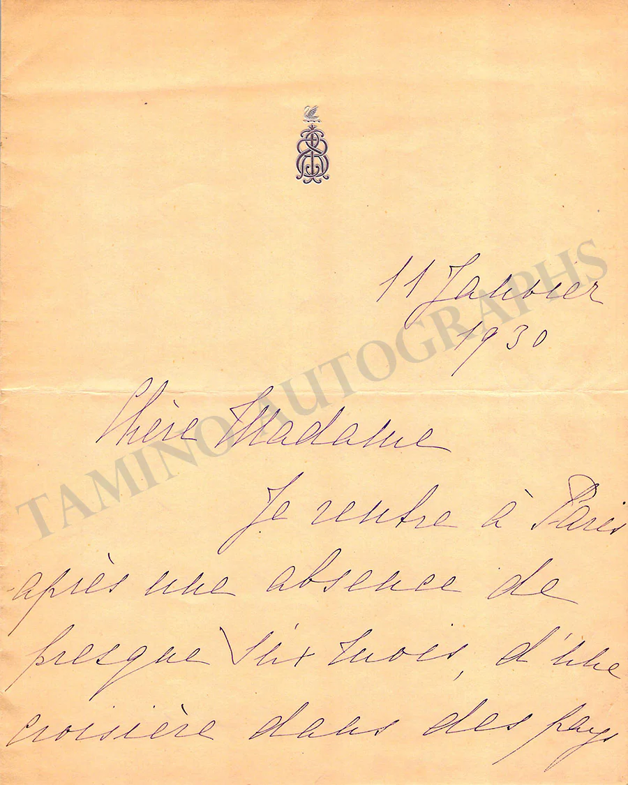 Rubinstein, Ida - Set of 5 Autograph Letters Signed - Image 6