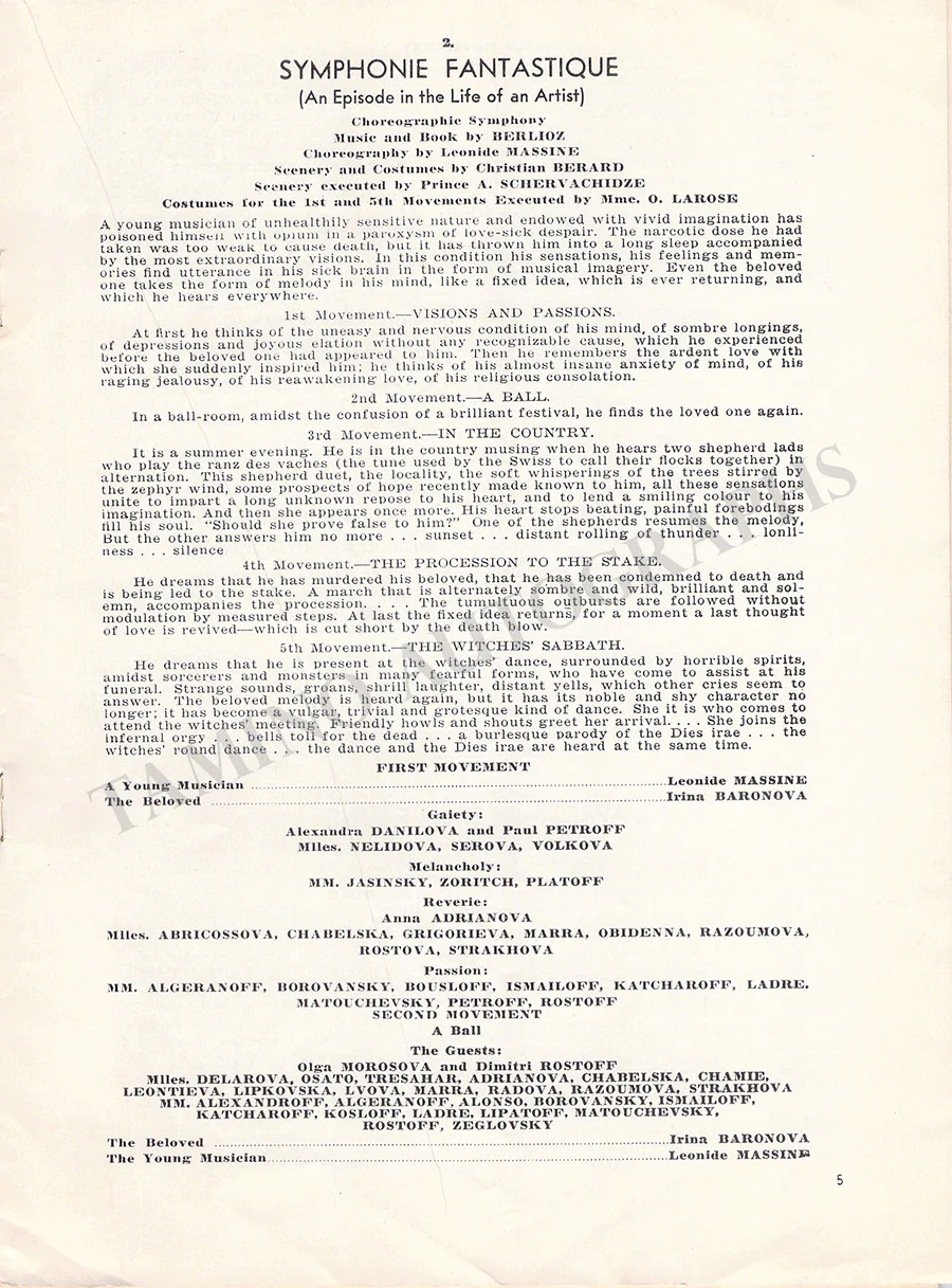 Baronova, Irina - Signed Program Metropolitan 1937 - Image 3