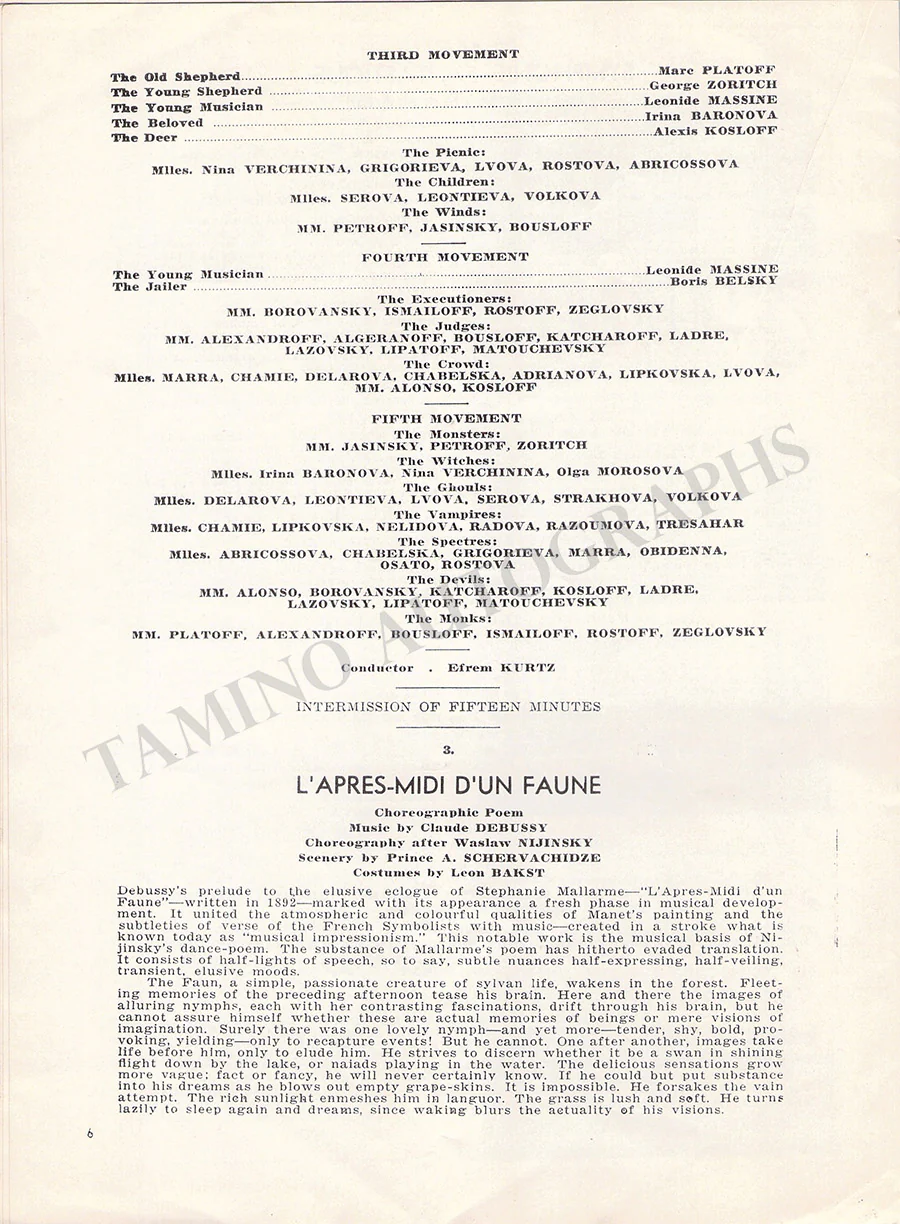 Baronova, Irina - Signed Program Metropolitan 1937 - Image 4